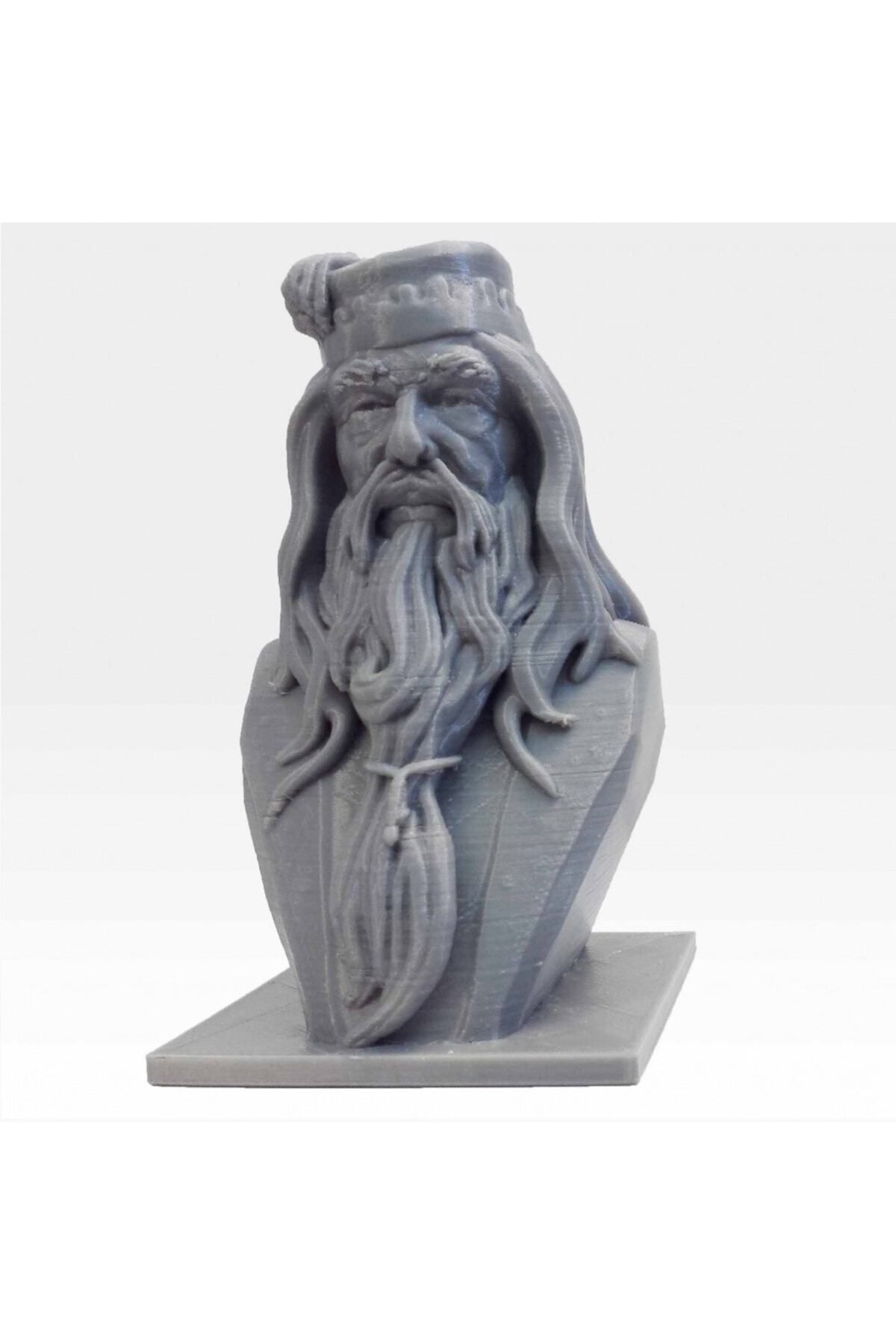 Elioure 12cm Albus Dumbledore Büst, Gümüş, Harry Potter temalı, şık koleksiyon parçası