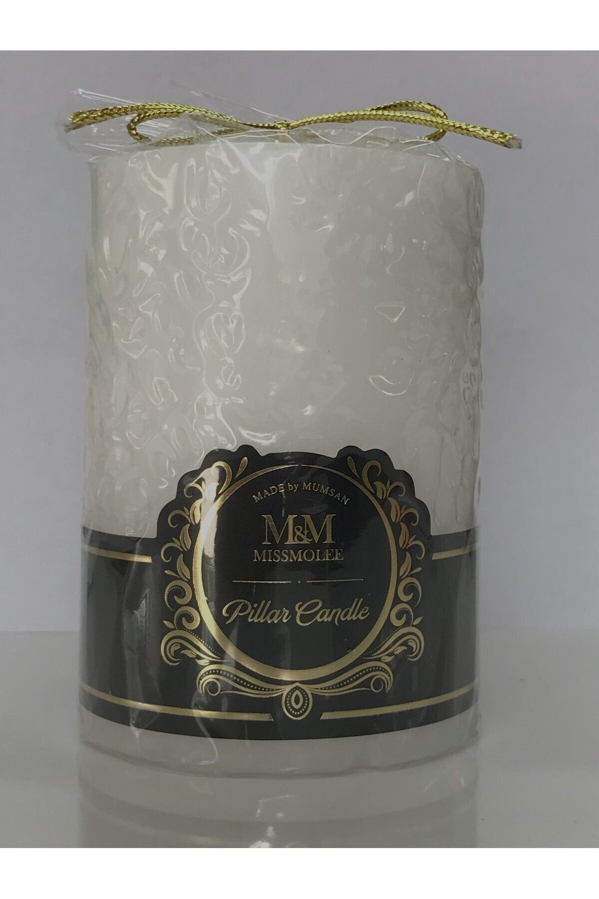 Elioure Beyaz Kokulu Mum, 10x7 cm, Orta Silindir, Dekoratif, 350 gr