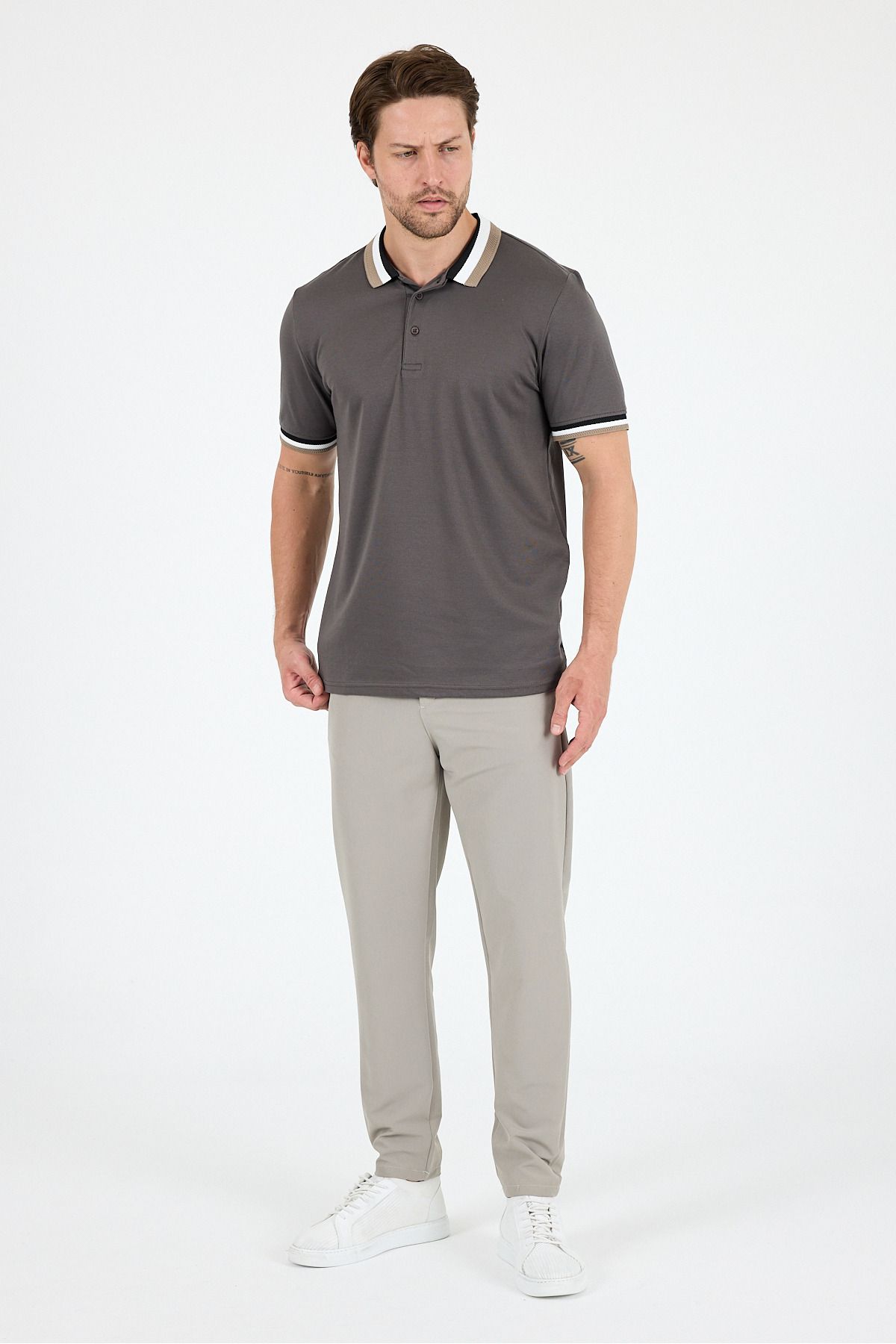 Rodi Erkek Amerikan Stil Polo Yaka T-Shirt Rahat Kesim, Yazlık Spor Tişört 5030