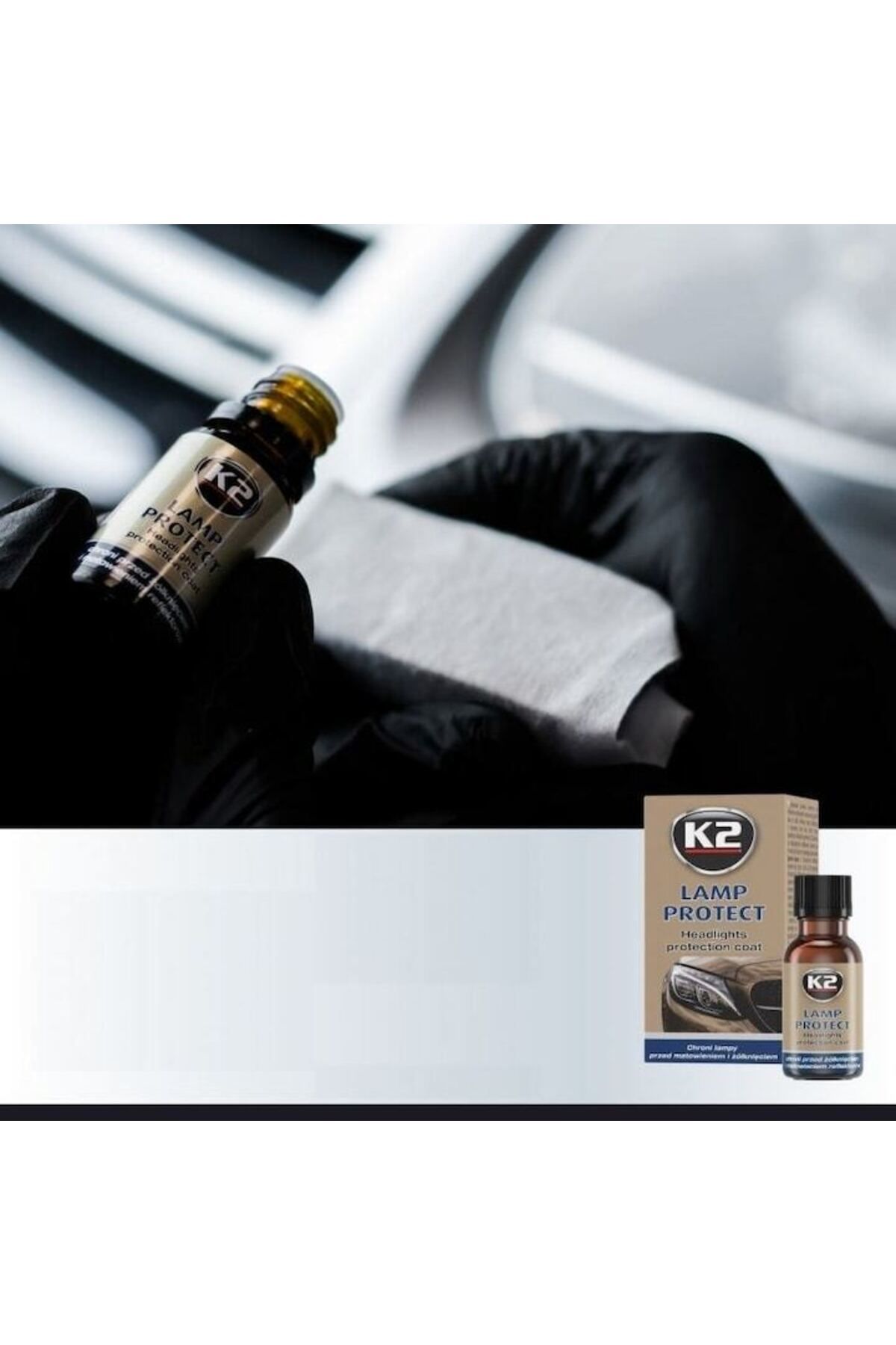 K2-Strat protector pentru faruri după lustruire, 10 ml, aplicator Lamp Protect K530 3