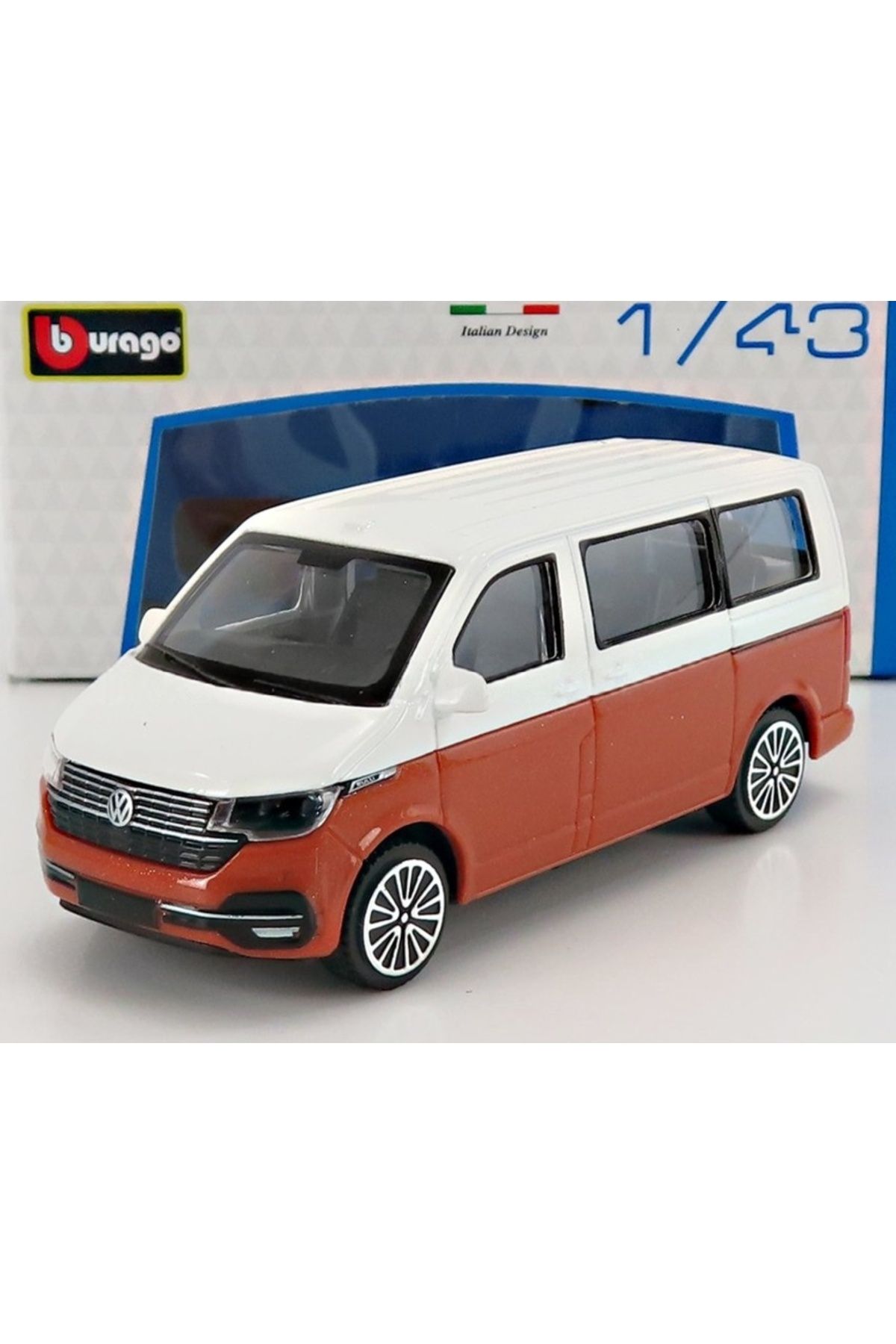 Burago TRANSPORTER 2020 1:43 TURUNCU BEYAZ MODEL