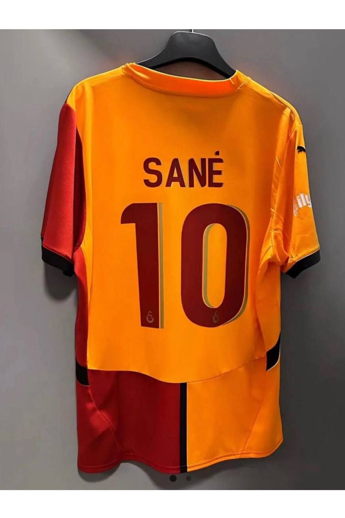kombinezyum 5. Yıldızlı .g.alatas.ar.ay 2025 Sezonu #10 Leroy Sane Baskılı Sarı-kırmızı Yetişkin Futbol Forması