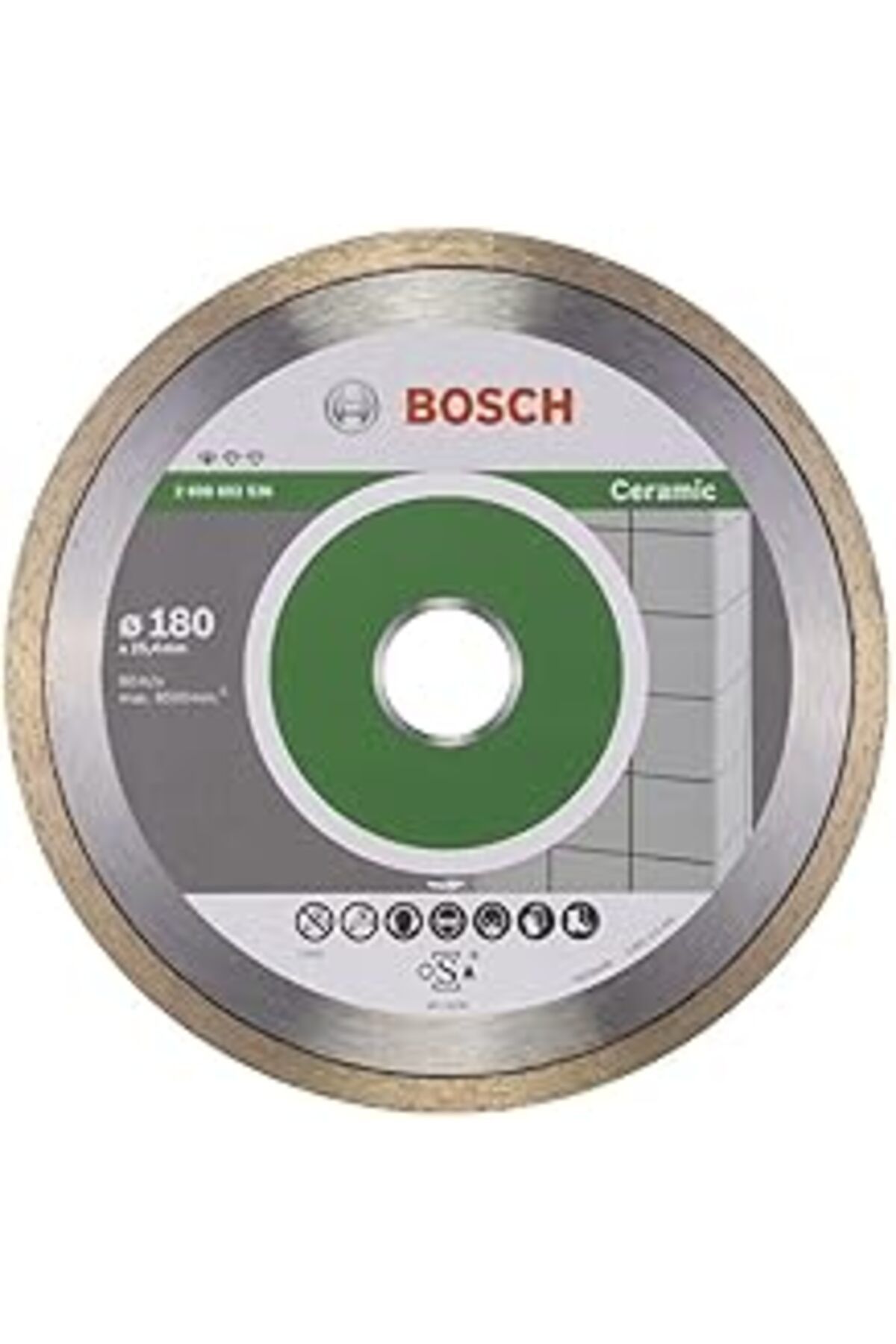 Pazarcan Bosch Seramik, 180 X 25,40 X 1,6 X 7 Mm, 2608602536 Için Elmas Kesim Diski Standartı