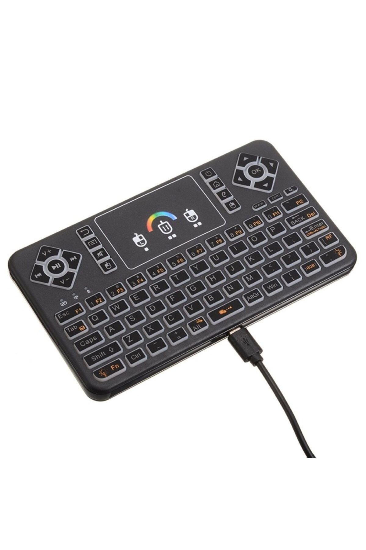 TECHSTAR-Wireless keyboard Techstar® Q9 RGB lighting, QWERTY, Plug&Play, Tochpad, Keyboard, Mouse 7