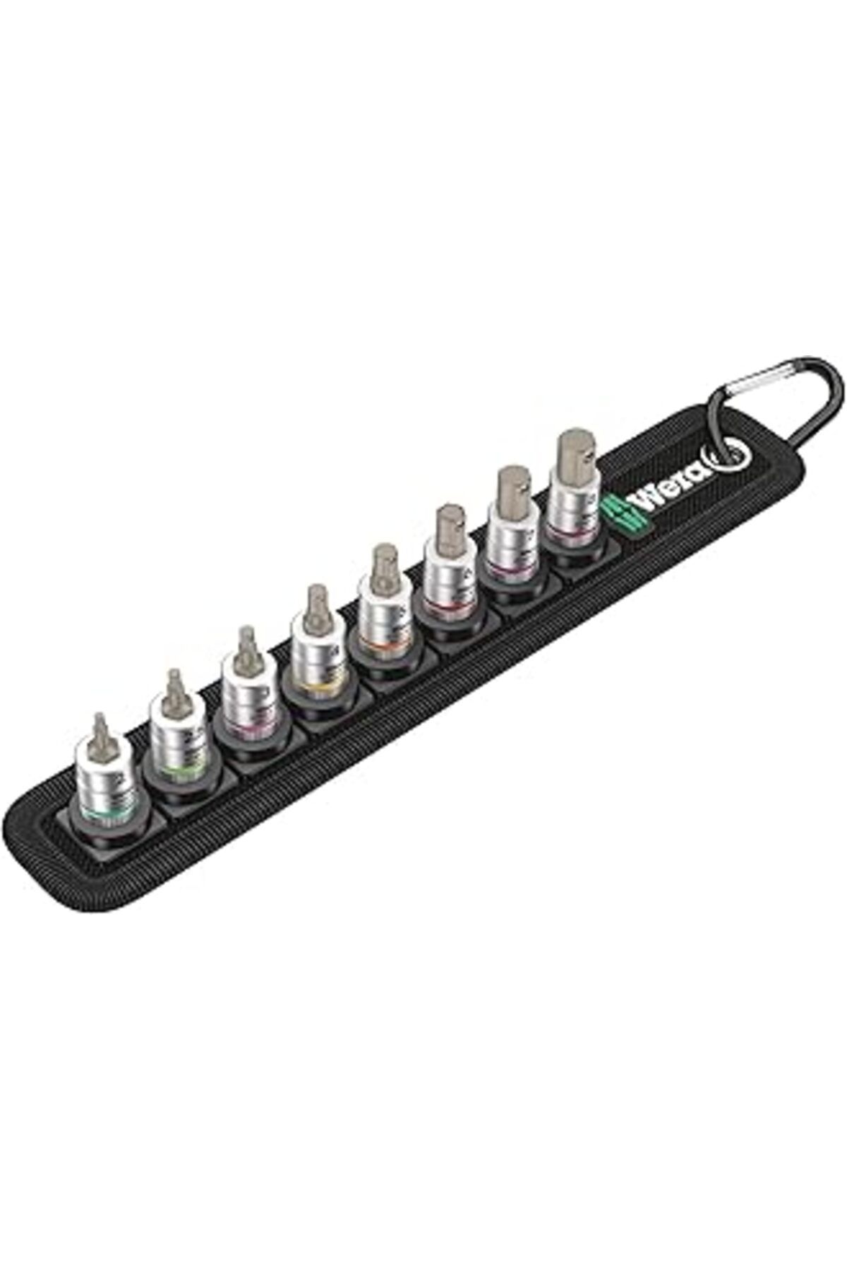 Pazarcan Wera 05003881001 Belt 2 Zyklop Uç Seti, Alyan, Tutma Fonksiyonlu, 1/4 Inç Tahrikli, 8 Parça