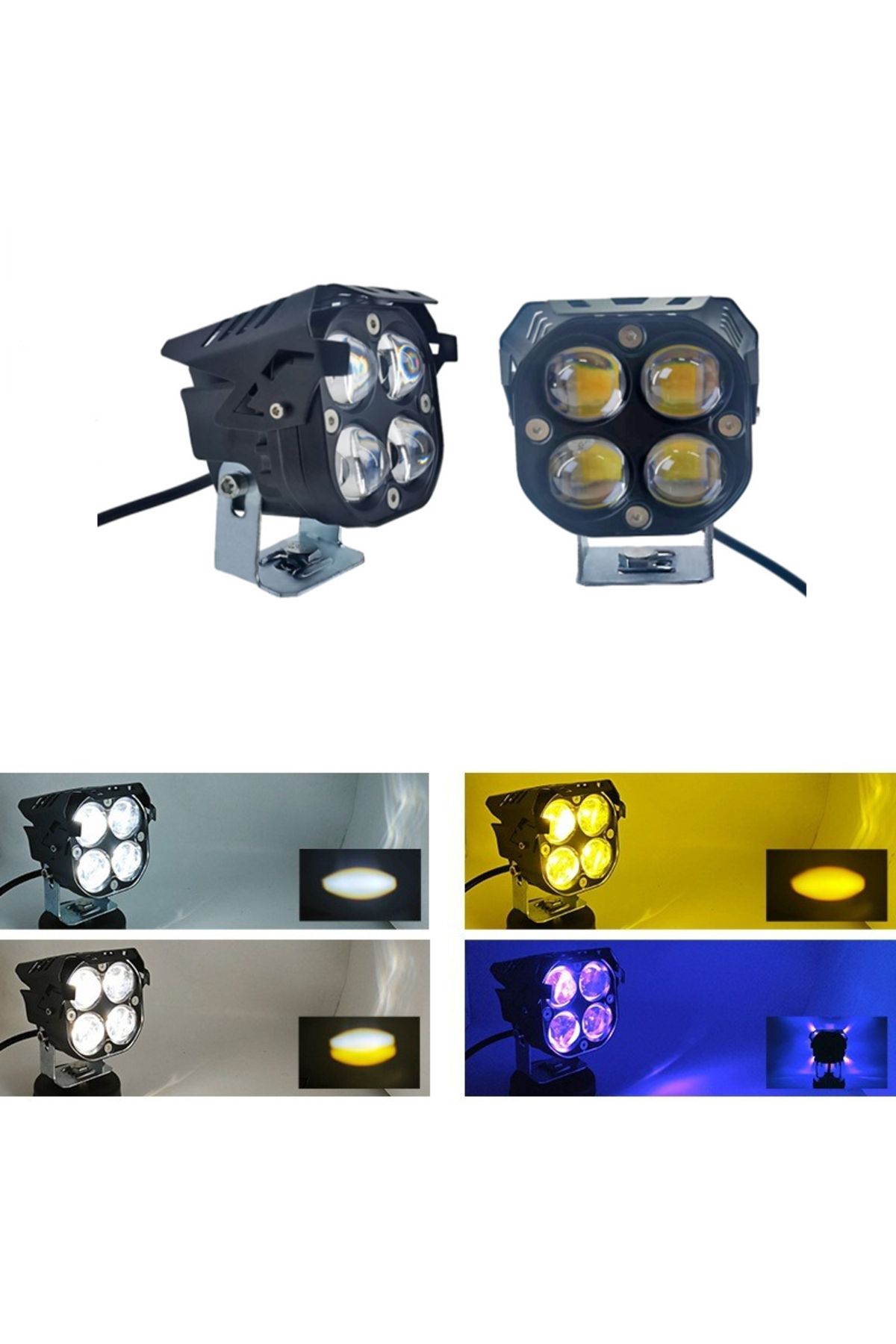 Space Offroad sis lambası 7.8 x 7.8 x 7.1 cm mavi gündüz ledli çakarsız 12-60v set / LASS366