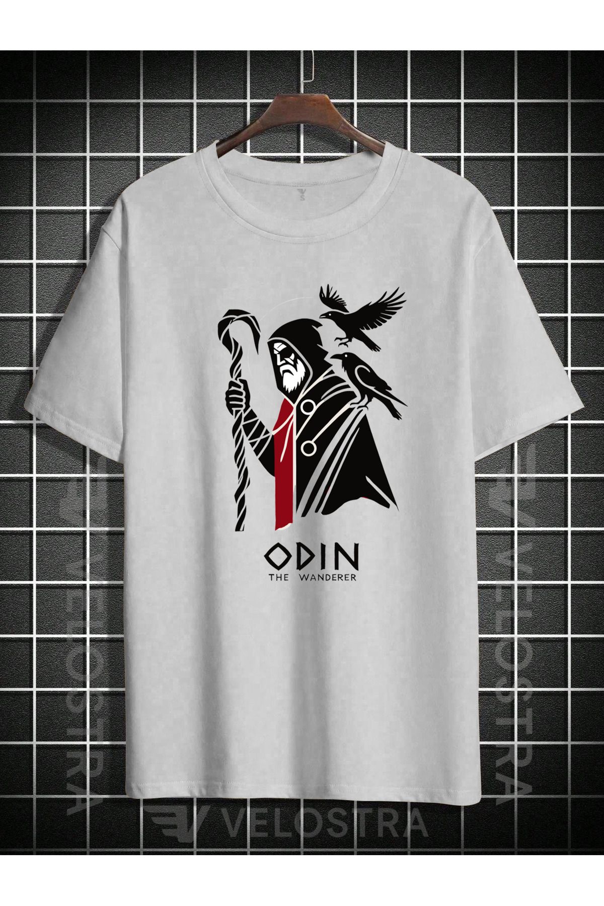 Velostra Unisex TanrıOdin Baskılı Oversize T-shirt