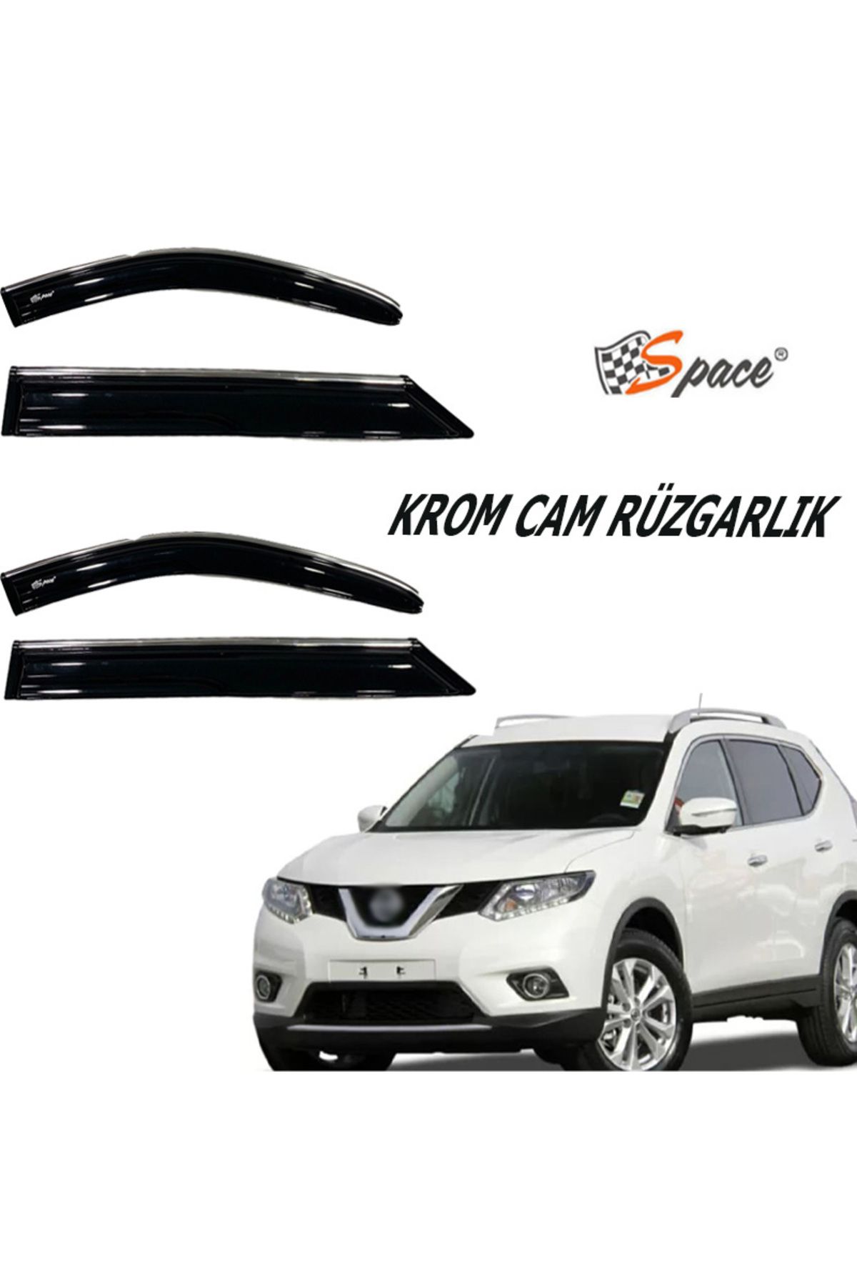 Space Krom cam rüzgarlığı Nissan X-Trail 2014-2020 / CARU402