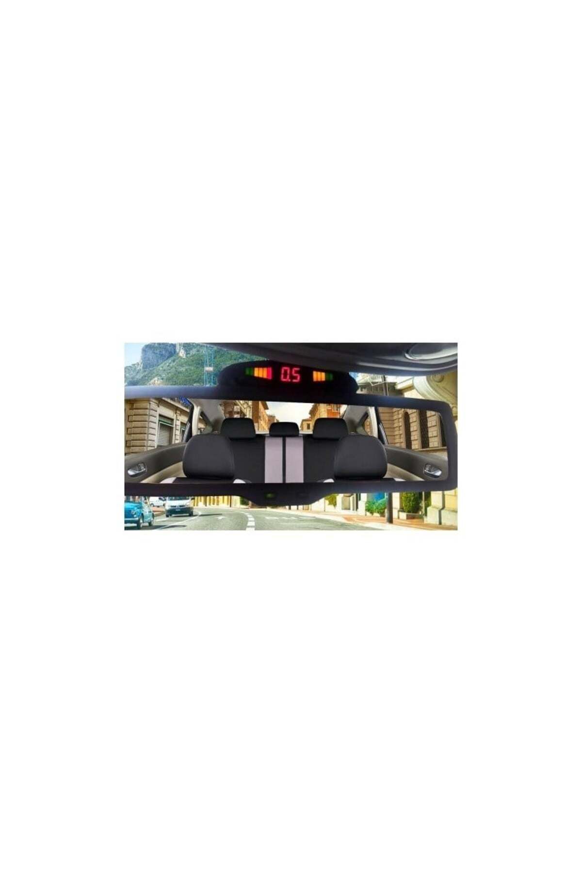 TECHSTAR-Car Parking Sensor Set Parktronic Detector Display Radar Monitor 4 Sensors Yellow 6