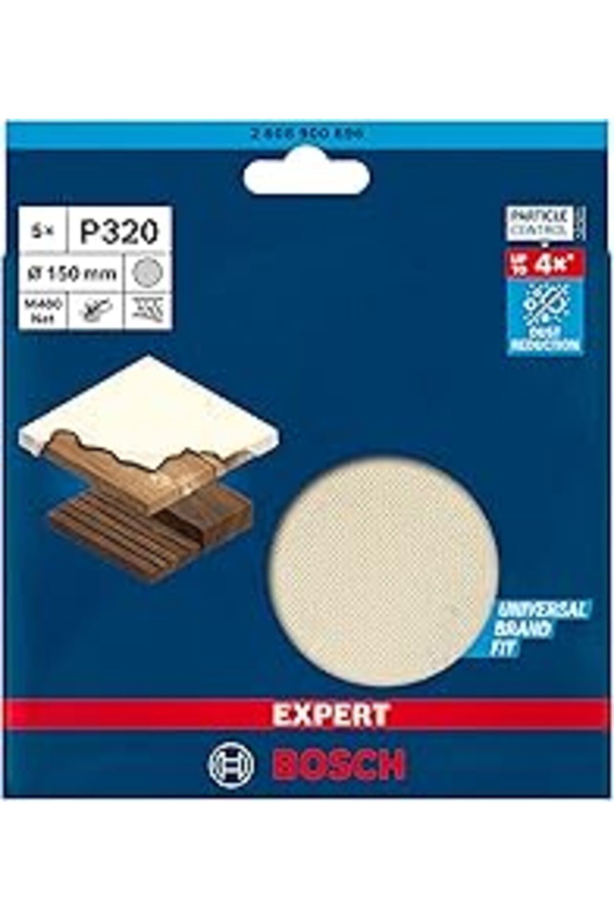 Pazarcan Bosch Professional 2608900696 5X Expert M480 Zımpara Filesi (Ø 150 Mm, Granülasyon 320, Eksantrik Z