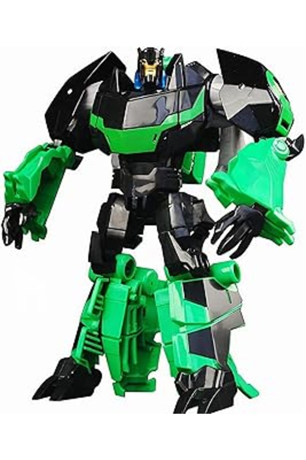 Mu Art Ahşap Dinozora Dönüşebilen Oyuncak Model Robot - Yeşil Renkli Şekil Değiştiren Dinozor Robot