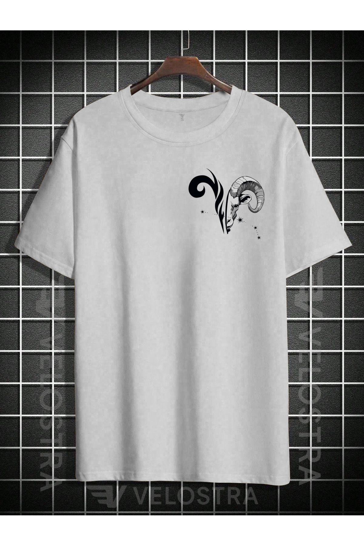Velostra Unisex Burç Baskılı Oversize T-shirt