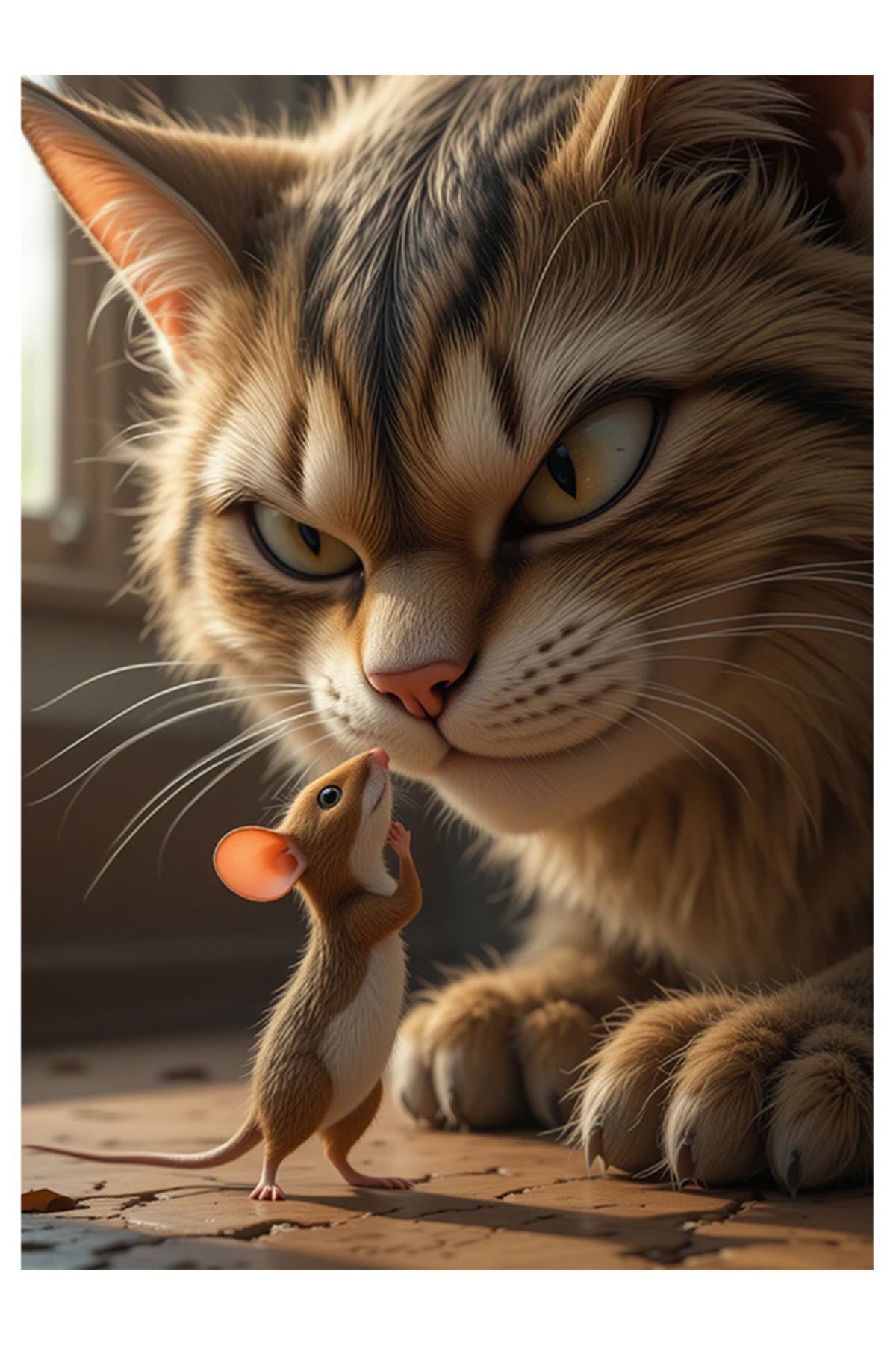 Bedeko Kedi ve Fare Mdf Tablo