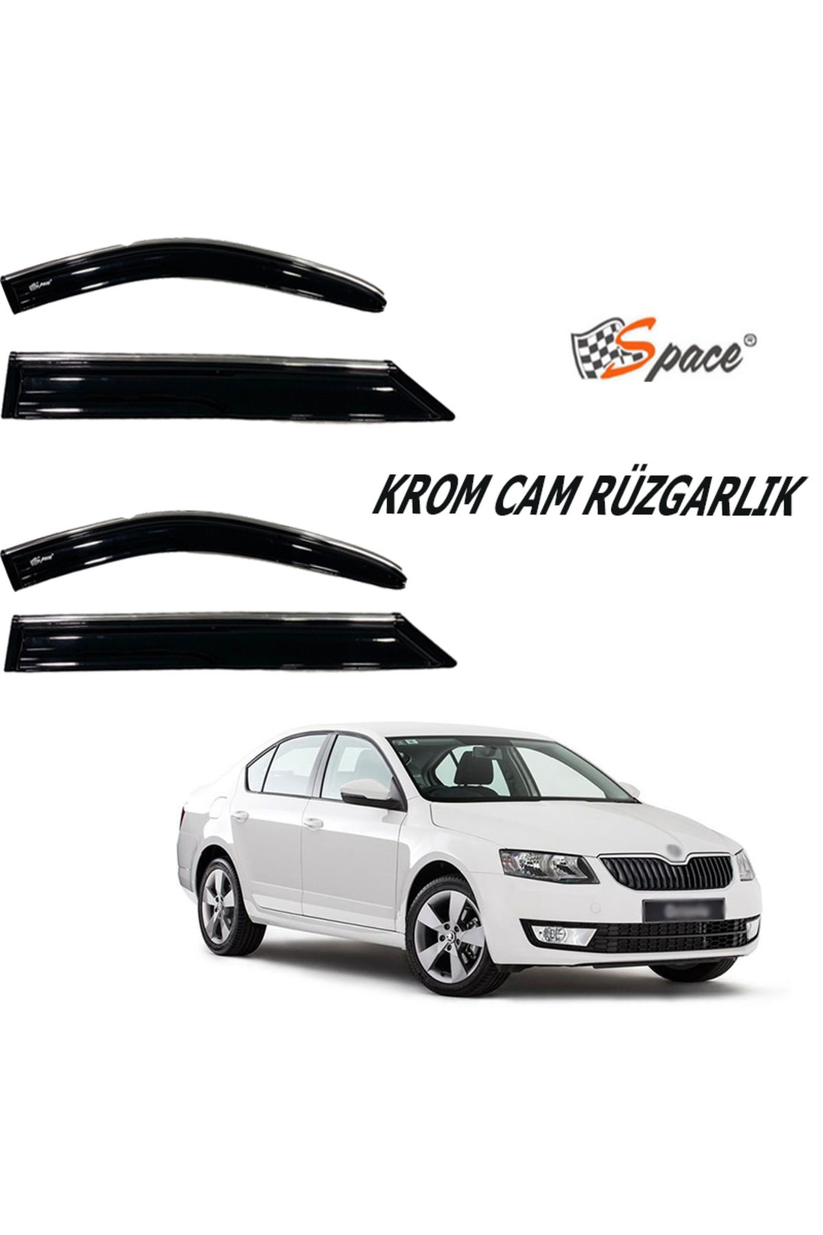 Space Krom cam rüzgarlığı Skoda Octavia 2014-2020/ CARU421
