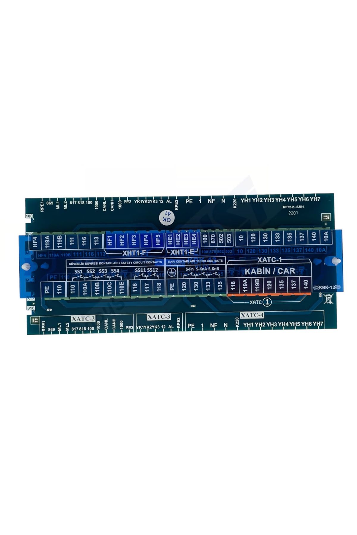 GÜMRÜK BEY ARKEL KBK-12 ARCODE Yardımcı Üniteleri Kontrol Panelindeki Bağlantı Kartı