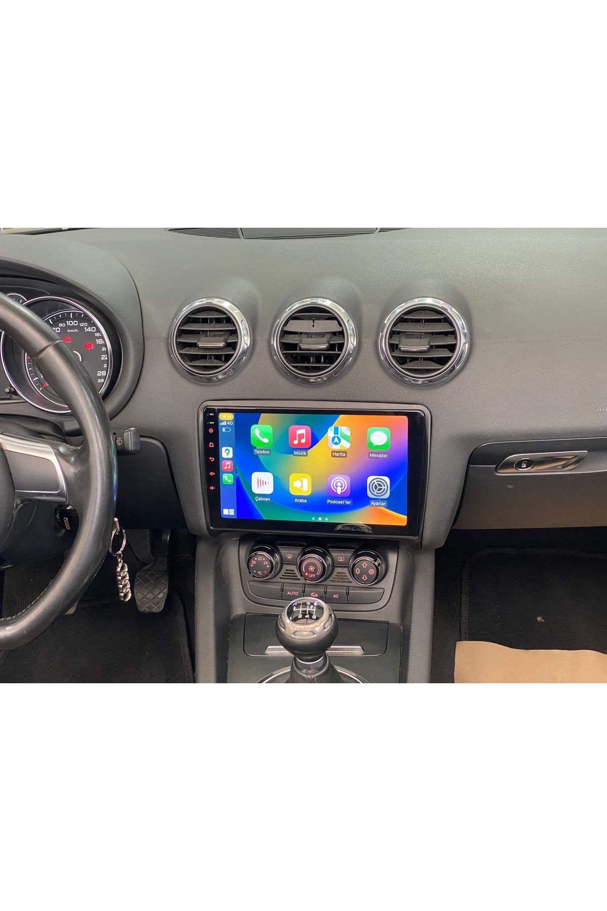 Carnavi AUDİ TT 2007-2013 CARPLAY-ANDROİD AUTO MULTİMEDYA 4+64GB RAM 9İNÇ