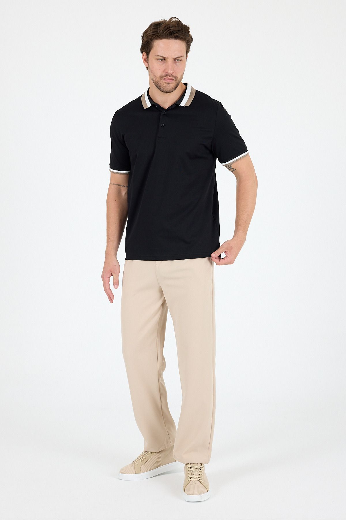 Rodi Erkek Amerikan Stil Polo Yaka T-Shirt Rahat Kesim, Yazlık Spor Tişört 5030