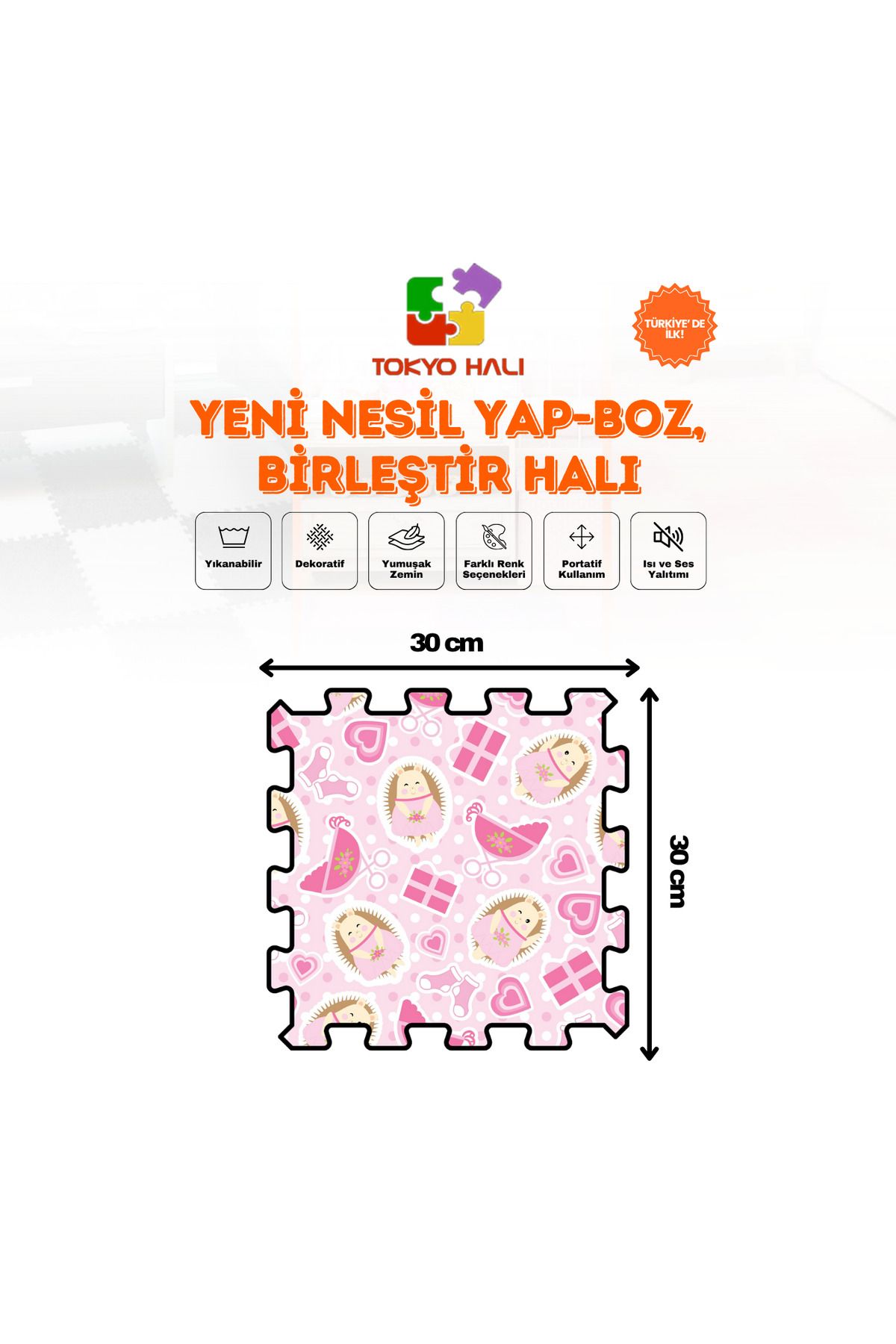 Tokyo Halı Puzzle Halı, Kendi Tasarımını Oluştur, Yapboz Halı, Peluş Halı