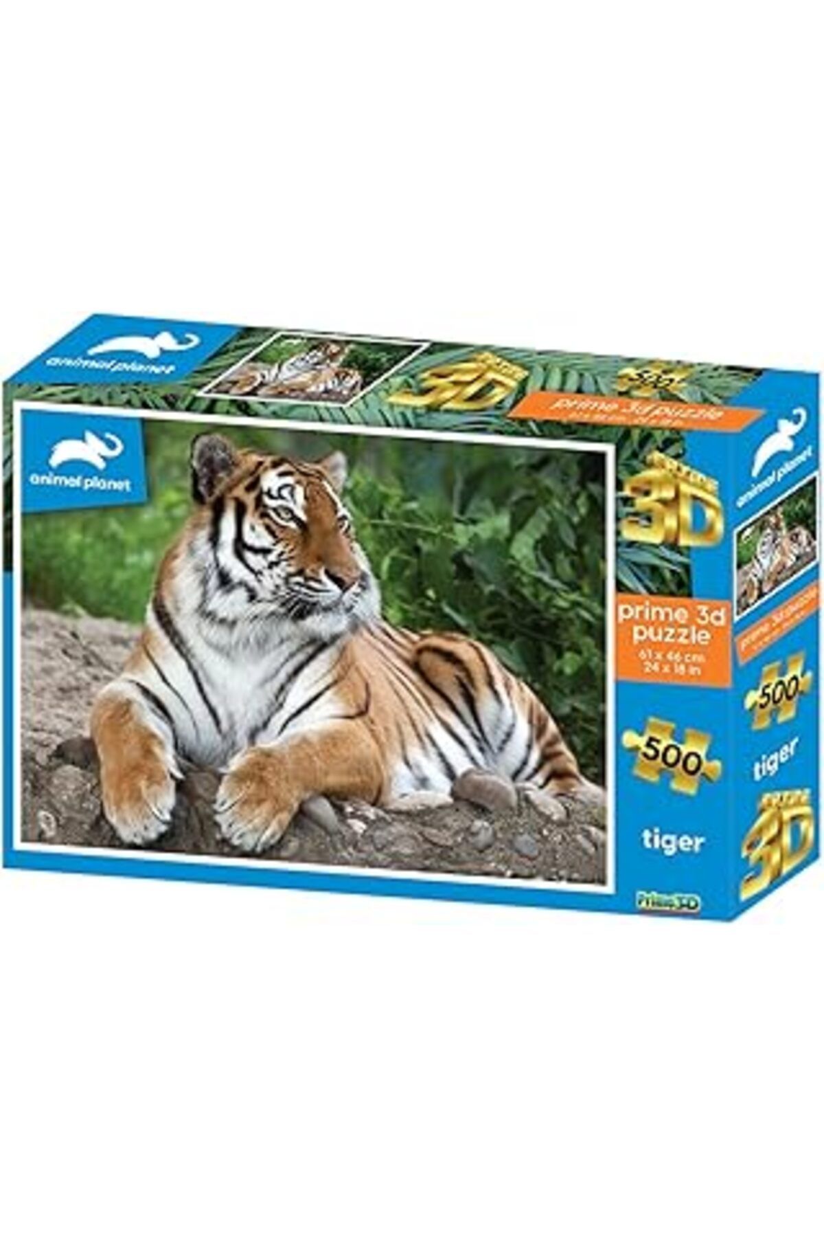 Pazarcan Prime 3D - Kaplan - 500 Parça Yetişkin Puzzle