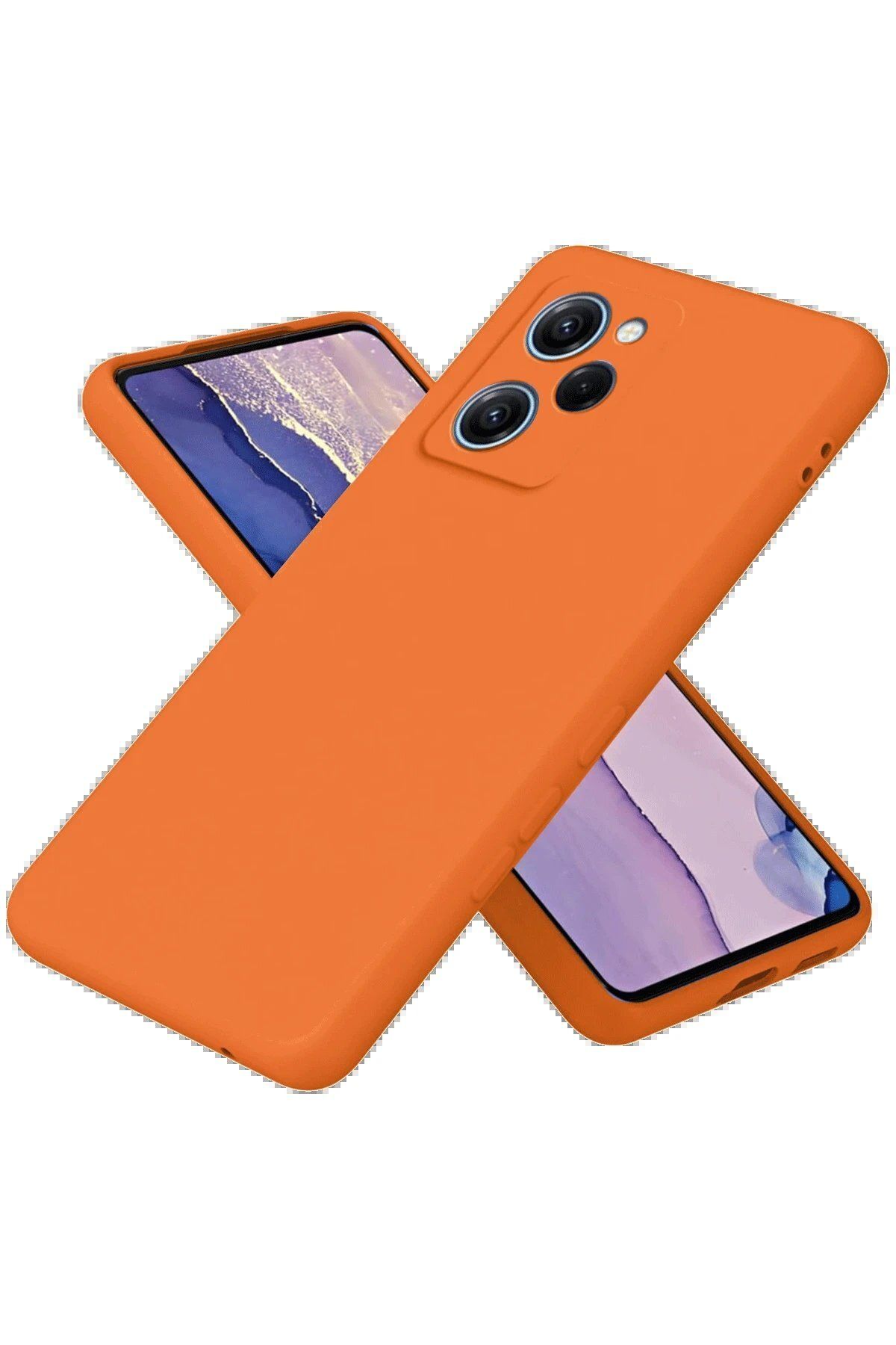Toptan Bulurum Xiaomi Poco X5 Pro 5G Nano içi Kadife Silikon - Turuncu
