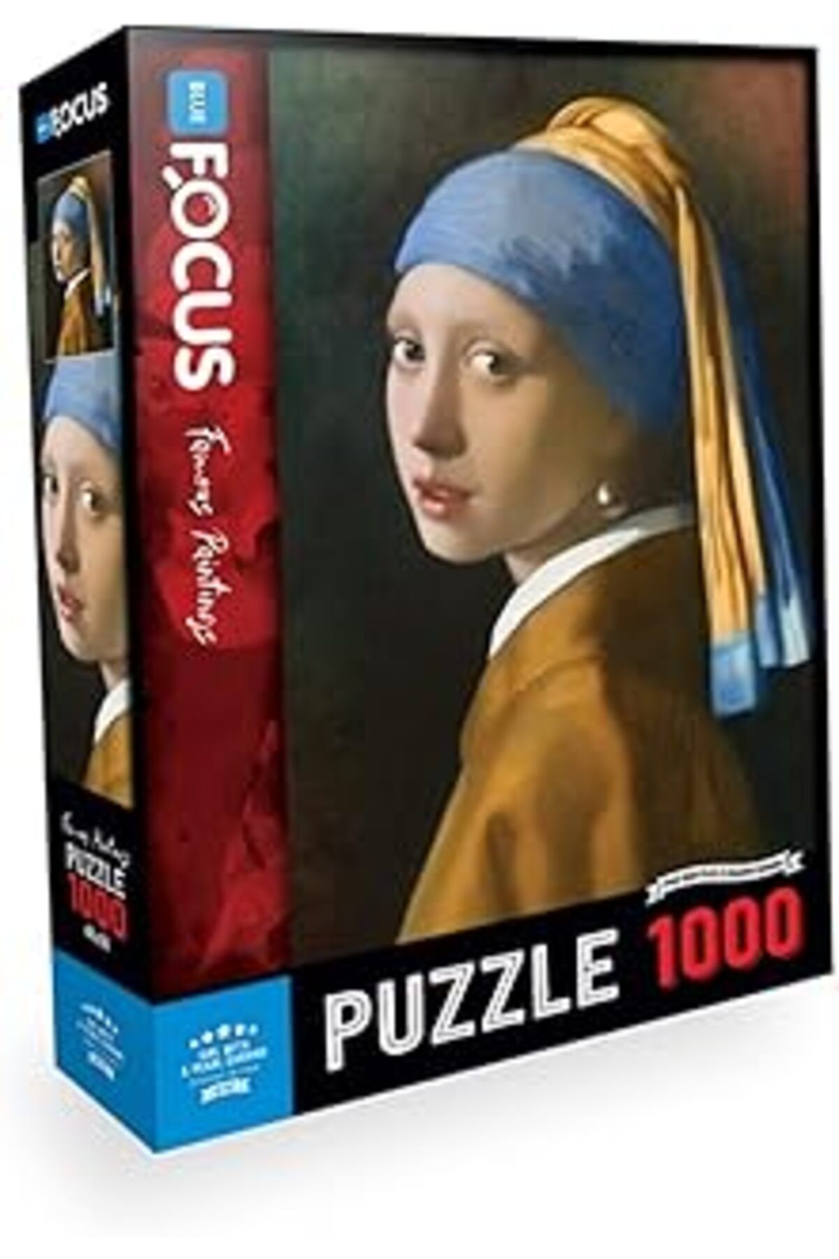 Pazarcan Blue Focus 1000 Parça Puzzle - Inci Küpeli Kiz