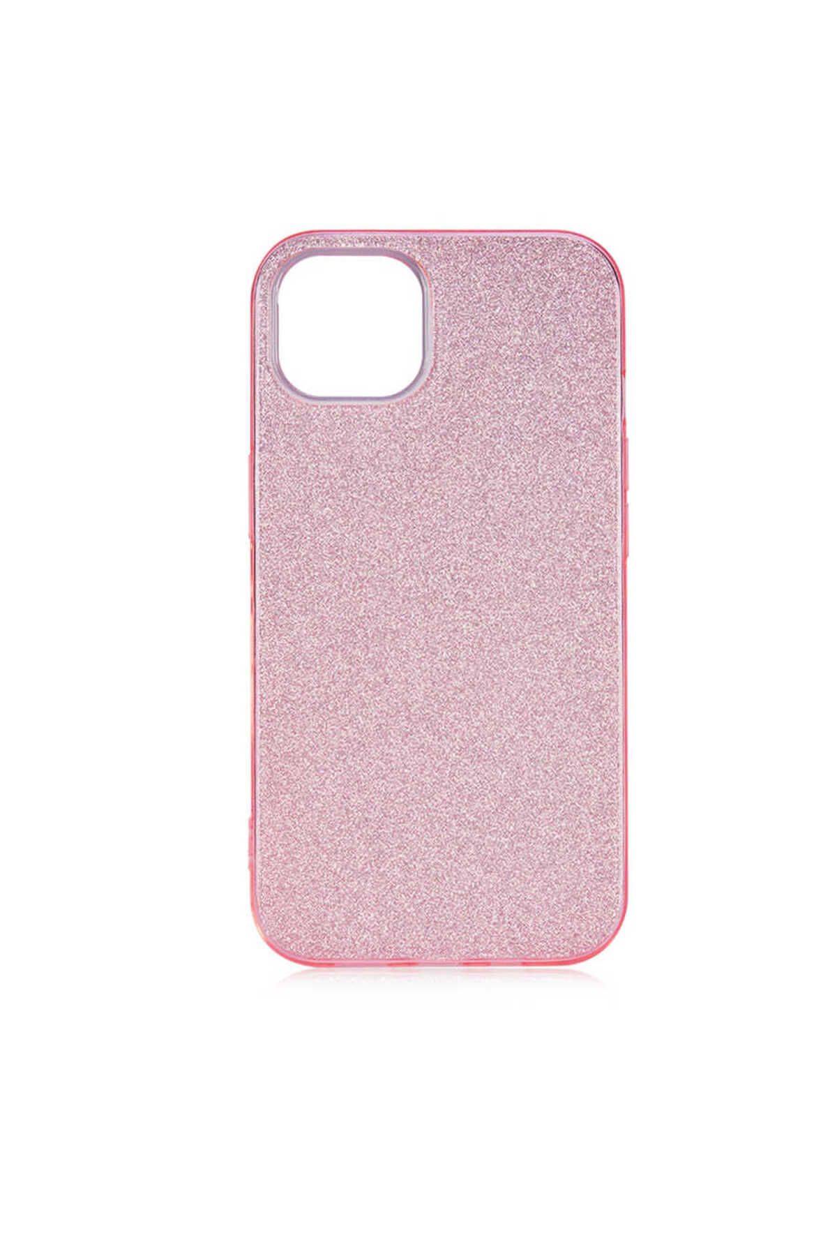 halkhouse Apple iPhone 13 Kılıf Renkli Simli Parlak Şık Sert Kadın Kapak Shining Silikon