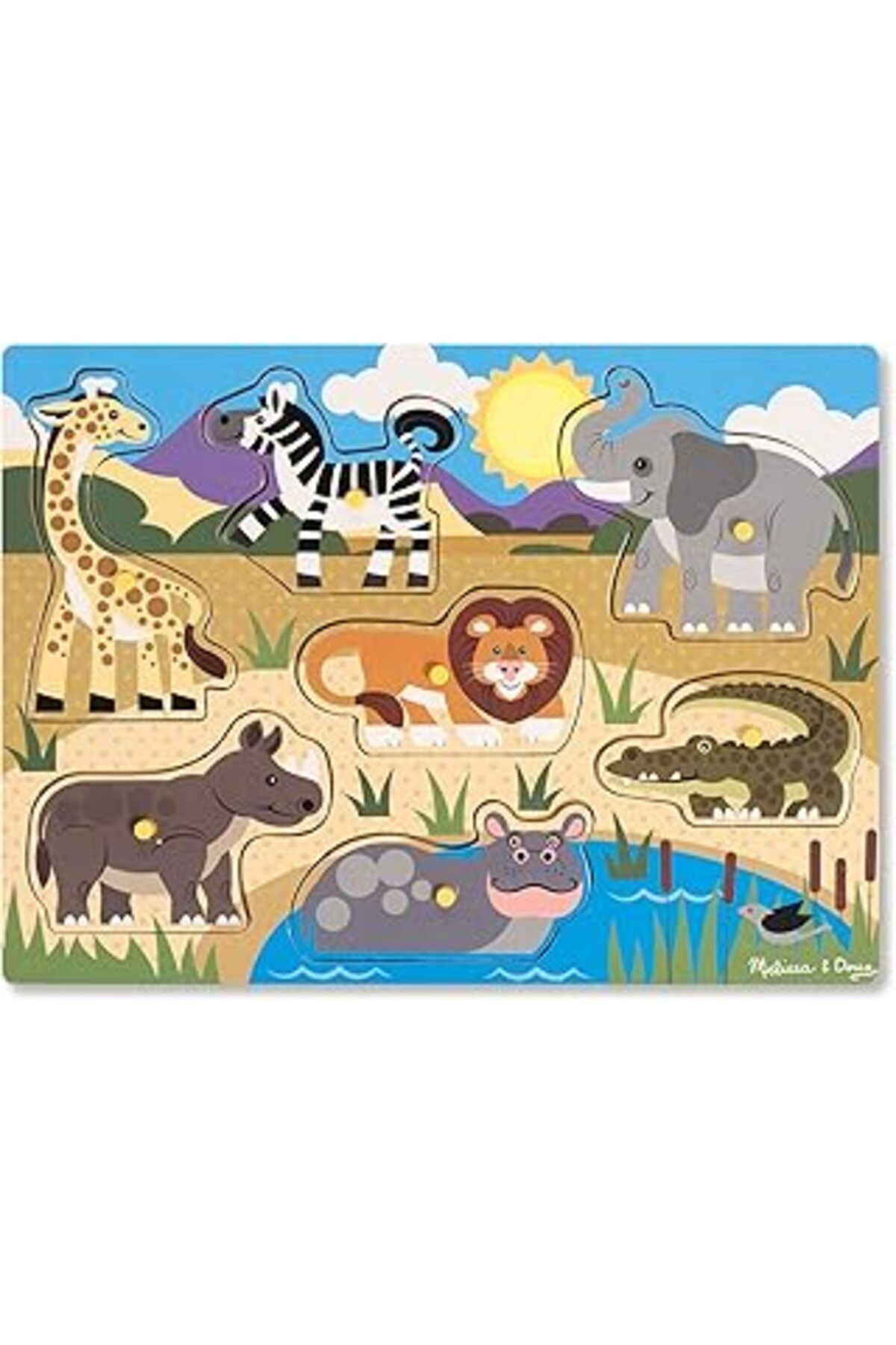 Pazarcan Melissa & Doug Ahşap Tutmalı Yapboz - Safari (Yeni)