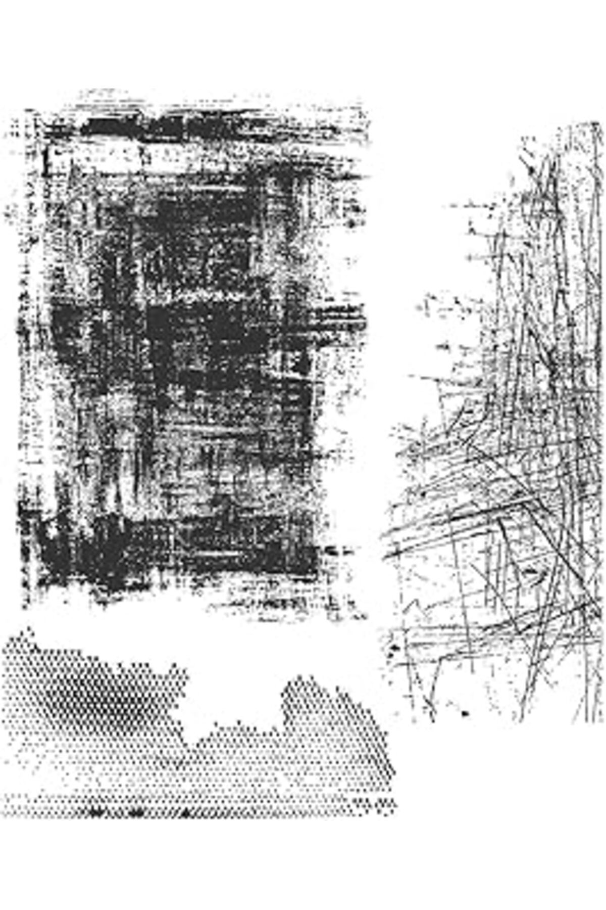 Qedii Stampers Anonymous Tim Holtz Yapışkan Pullar 7"X8.5", Hafif Değişiklikler