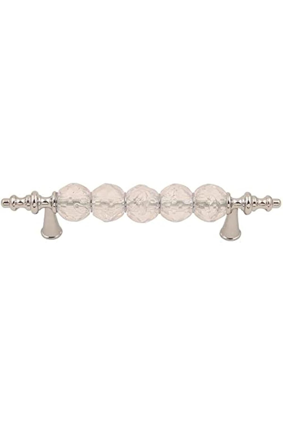 Mu Art Ahşap Gürçay İğne Ayak Kristal Kulp 96Mm Krom (2 Adet)