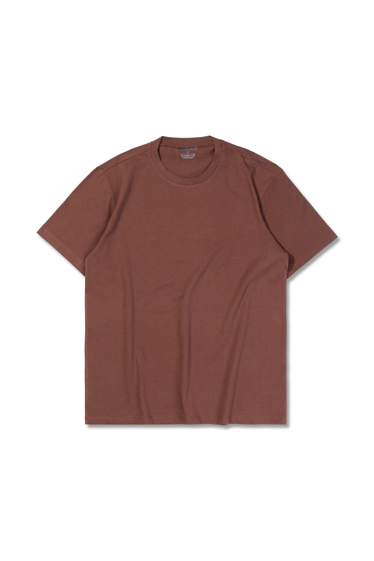 modence Unisex Regular Kesim %100 Pamuk Yumuşak Dokulu Basic Bisiklet Yaka Tişört