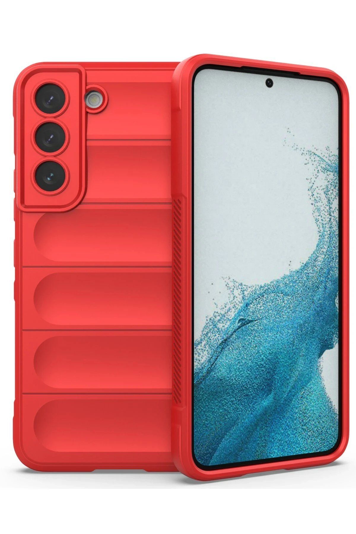 Toptan Bulurum Samsung Galaxy S21 Kılıf Optimum Silikon - Kırmızı