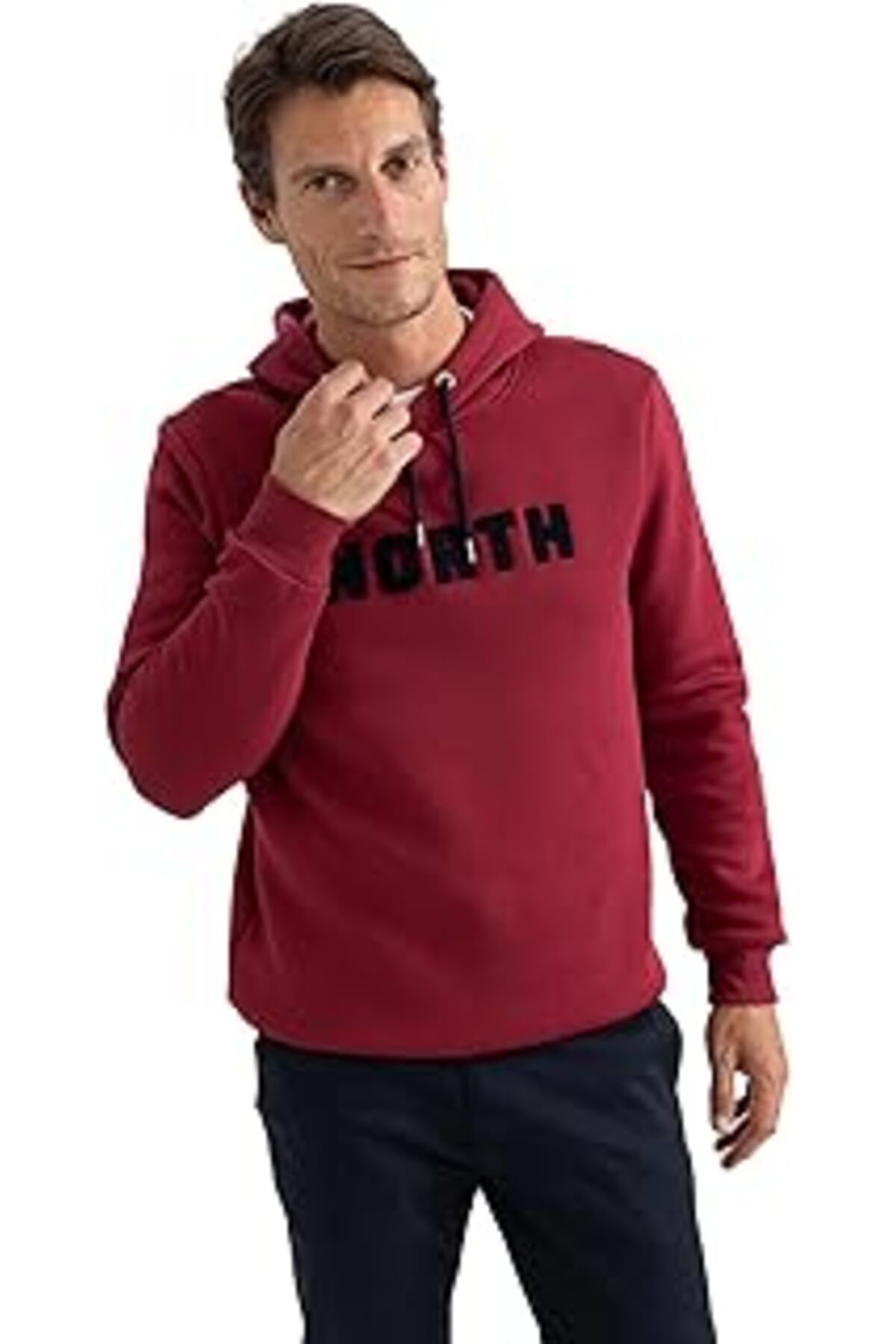 Pazarcan Defacto Regular Fit Kapüşonlu Baskılı Kalın Sweatshirt