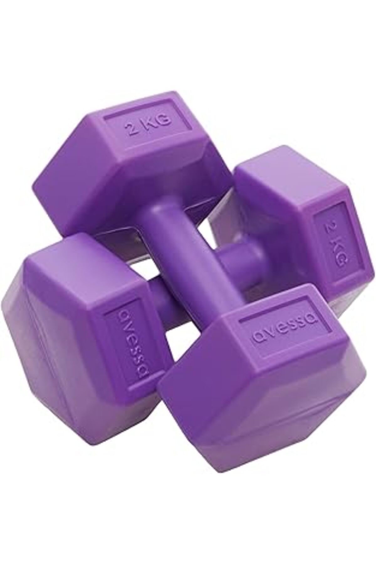 NETWORK ART Avessa 2 Kg Plastik Dambıl Set, 2 Adet, Mor