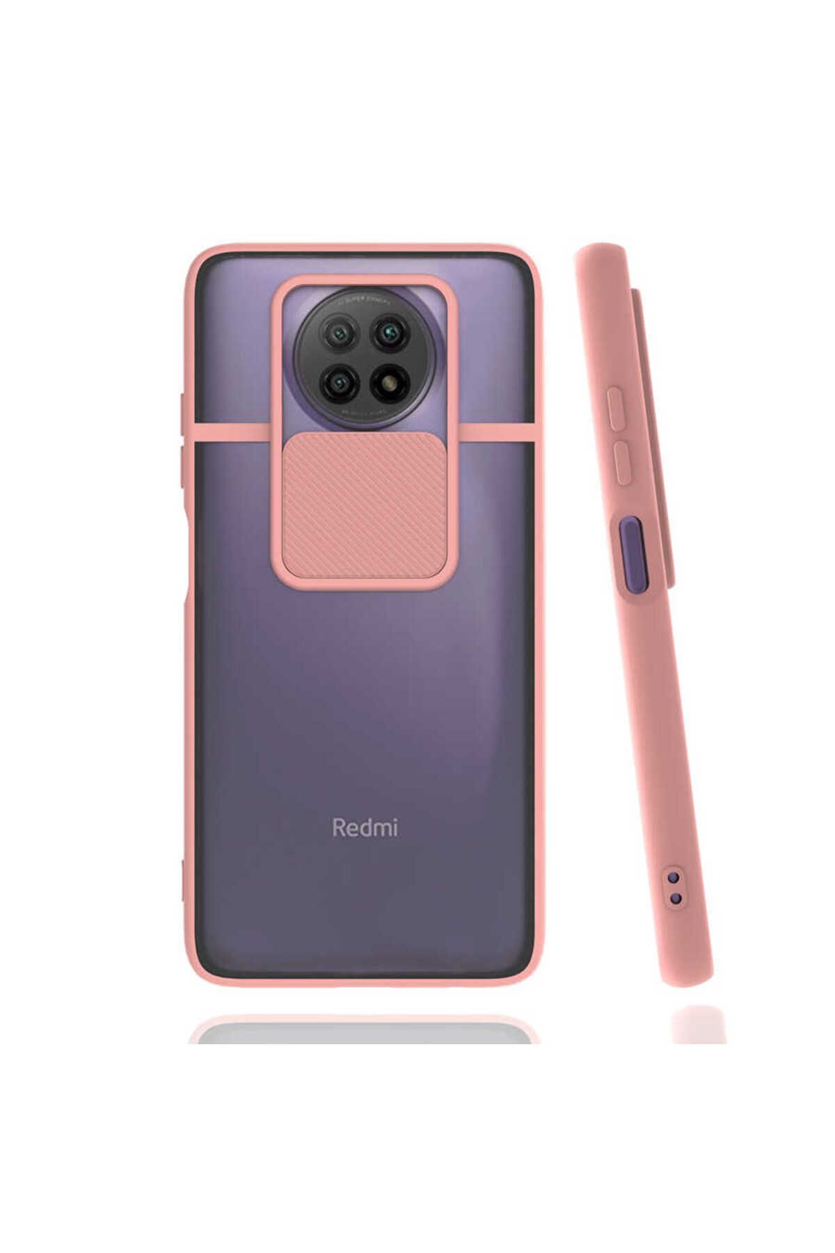 halkhouse Xiaomi Redmi Note 9 5G Kılıf Kamera Korumalı Sürgülü Renkli Sert Esnek Silikon Lensi Kapak
