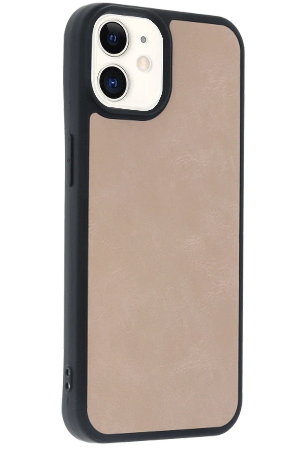 Toptan Bulurum iPhone 11 Kılıf Aras Deri Kapak - Pudra
