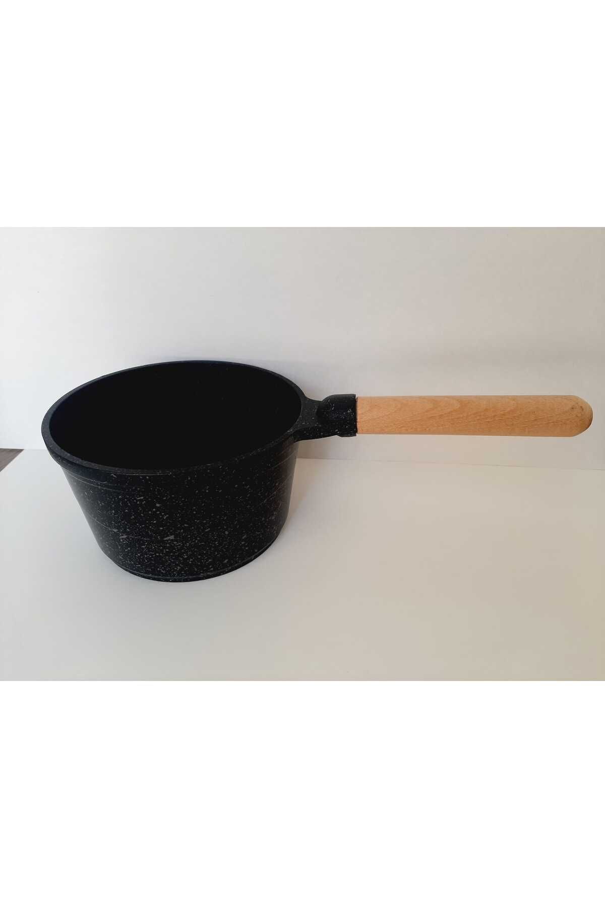 bir sürü eşya pak market Yanmaz Yapışmaz 14cm Teflon Sosluk Sütlük Kaçerola Lavonni Neptün (Siyah/ Gri/ Kapuçino)