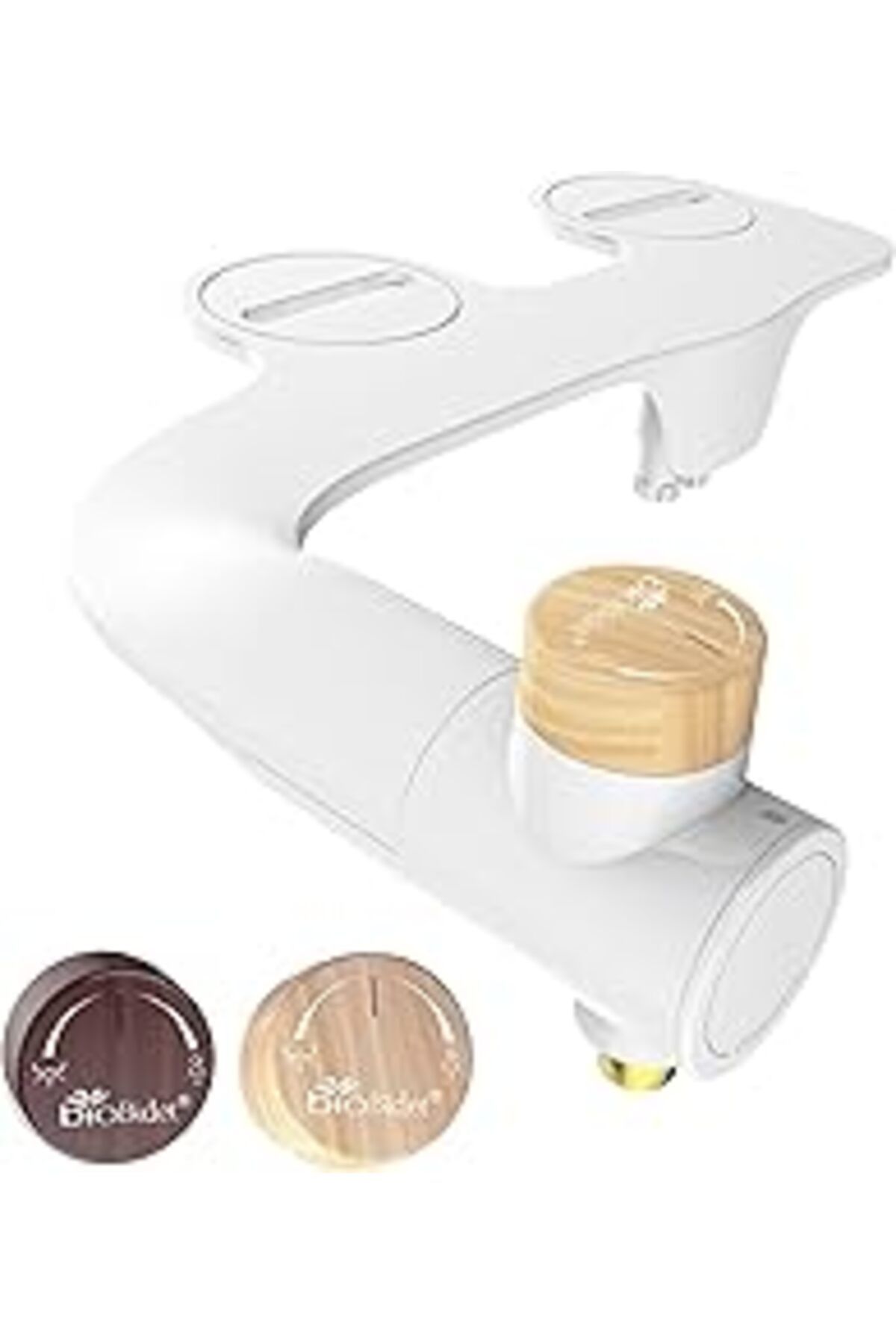 Pazarcan Essential Toilet Attachment Bidet Easy To Install, Brass Inlet And Internal Valve, White