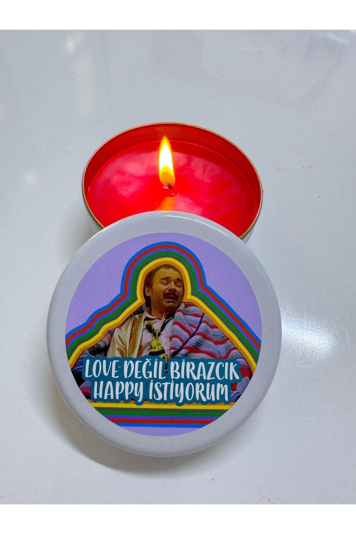 Elioure Kırmızı teneke mum, esprili ve şık dekoratif hediye, mutlu anlar için ideal seçenektir.