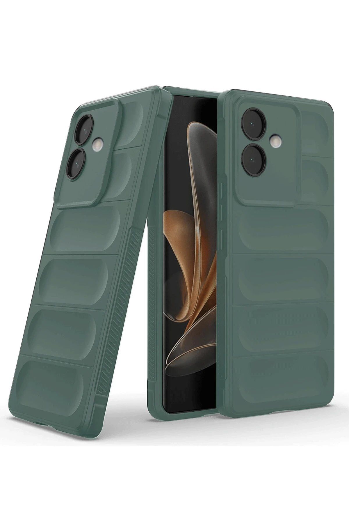 Toptan Bulurum Oppo A3 Kılıf Optimum Silikon - Koyu Yeşil