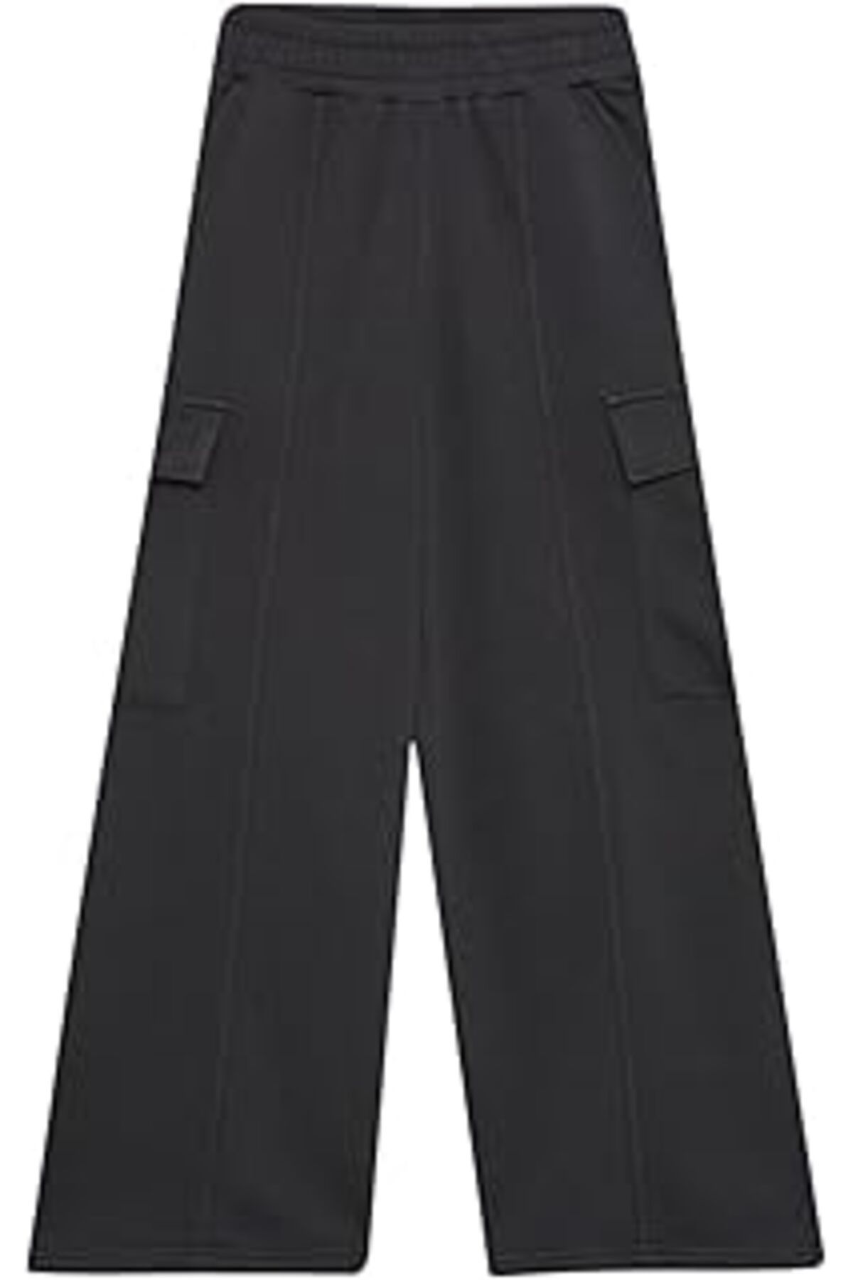 Mu Art Ahşap Kız Wide Leg Kargo Eşofman Altı