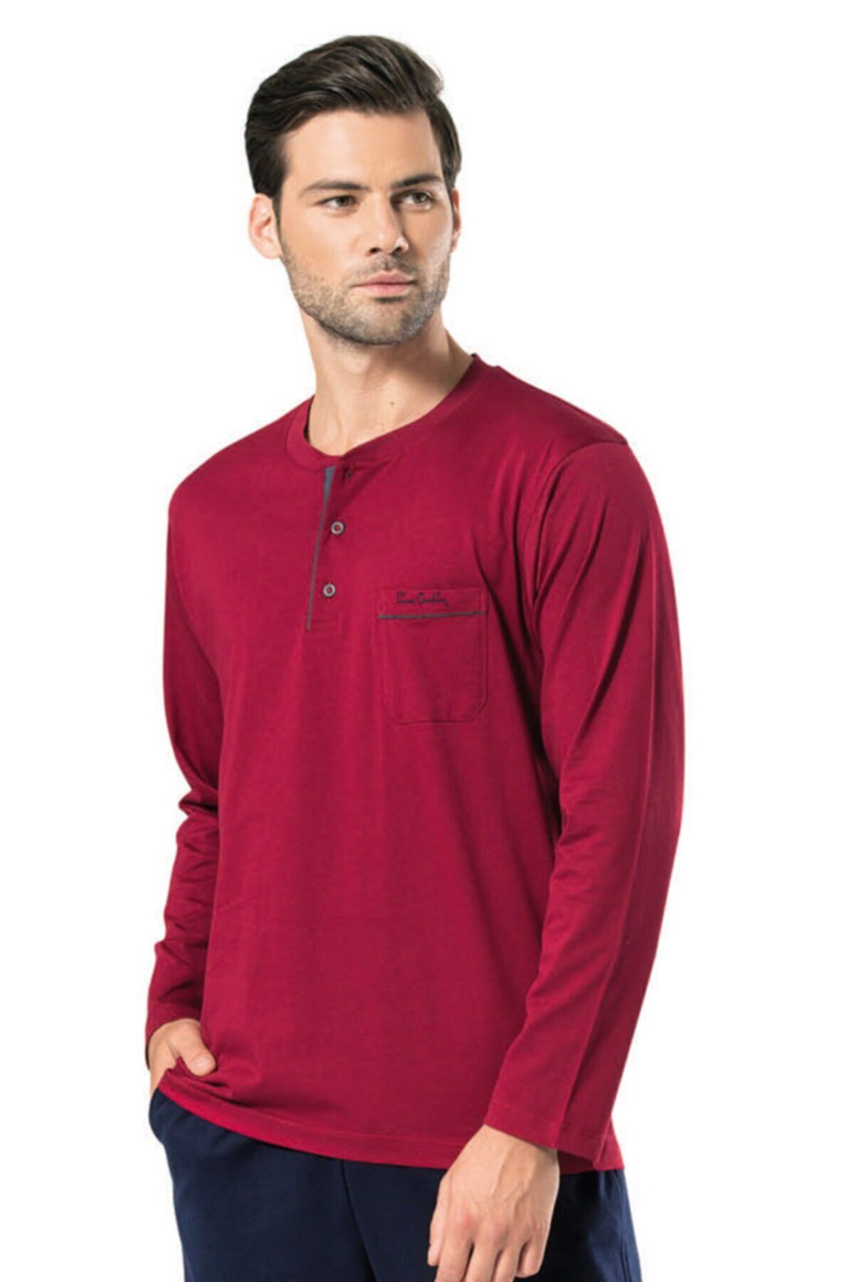 Pierre Cardin %100 Pamuk Erkek Uzun Kol Çeyizlik Kutulu Pijama Takım