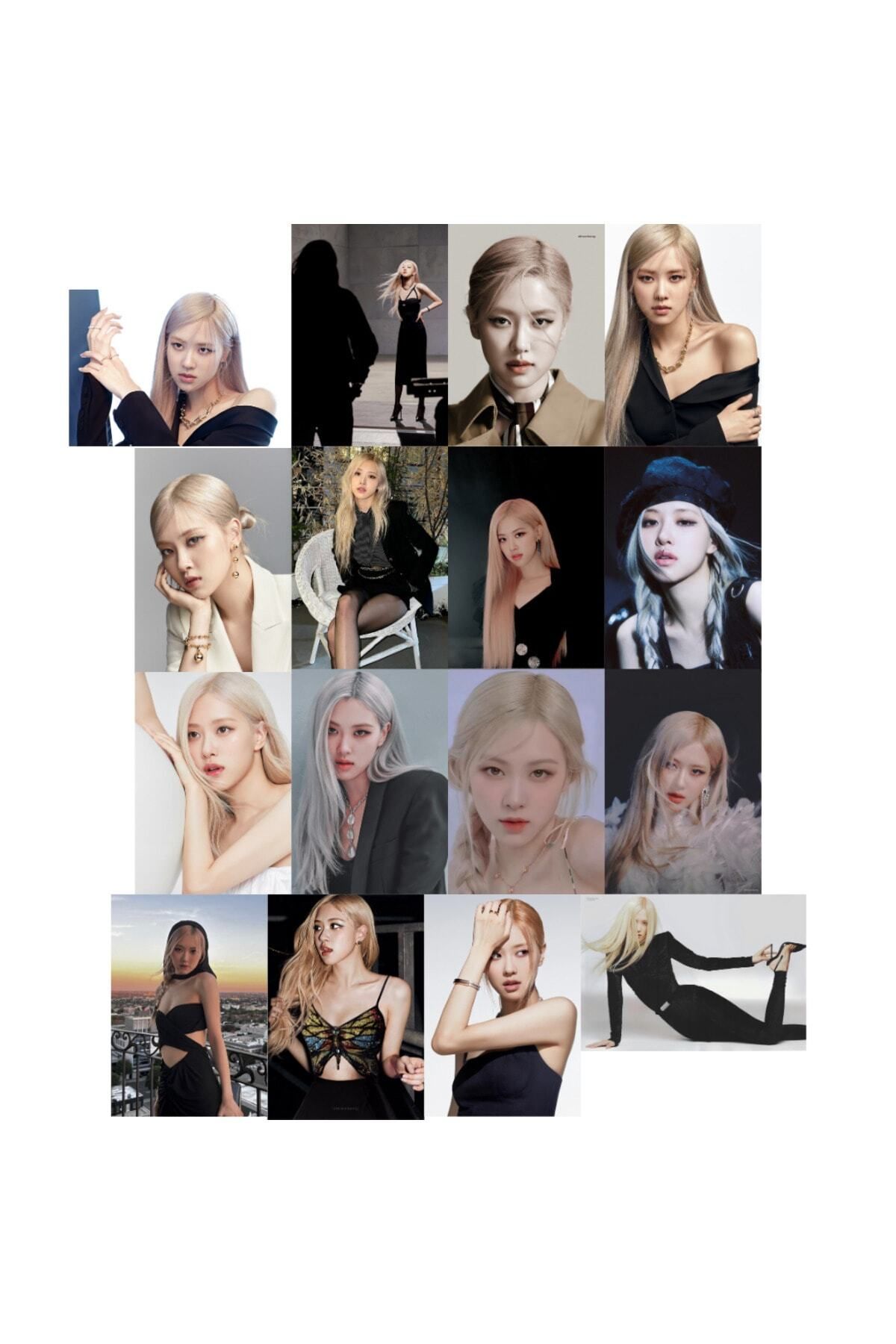 Elioure 16'lı Kpop Rose Poster Seti, duvar süsü, renkli ve şık dekoratif ürün.