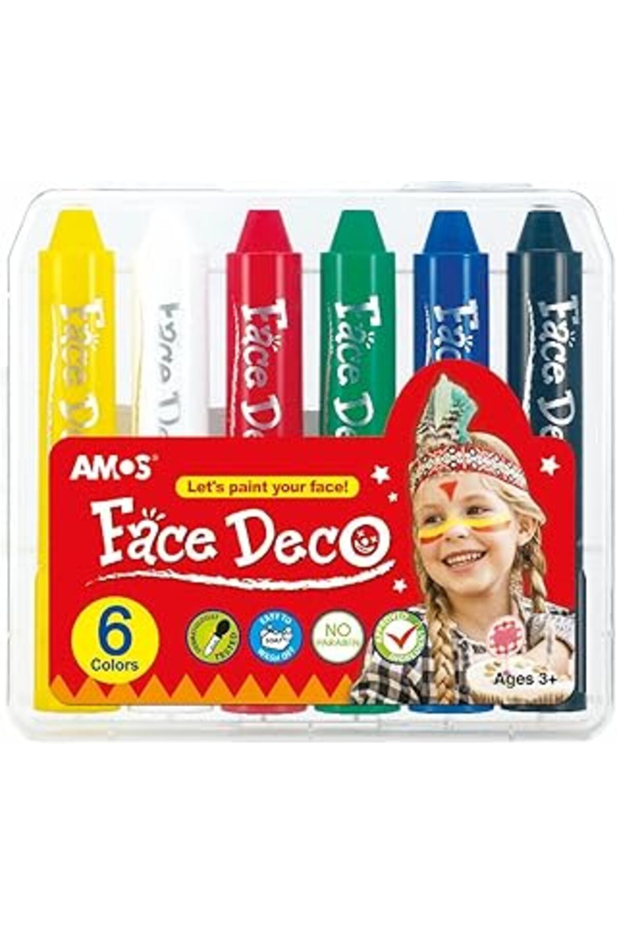 Qedii Amos Yüz Boyası 6 Renk
