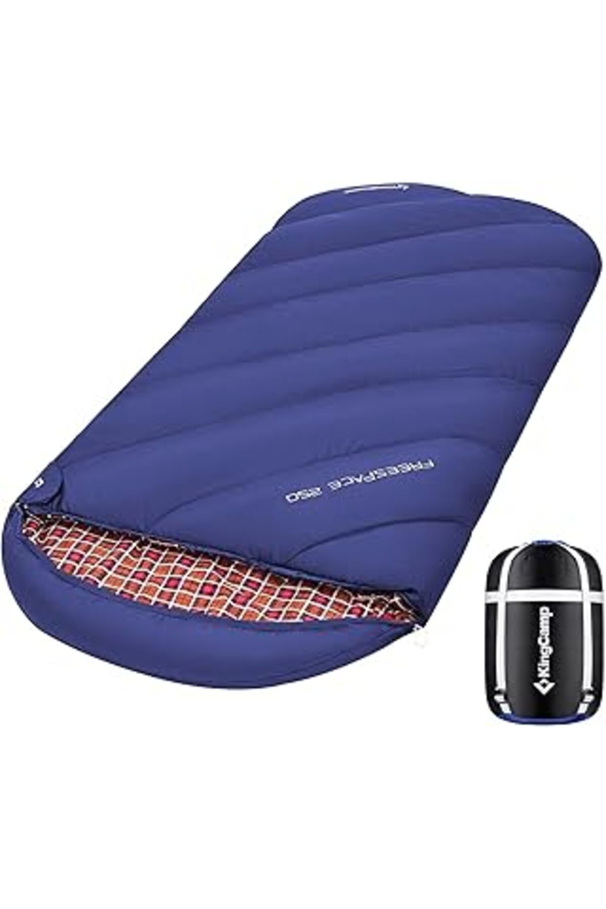 Mu Art Ahşap Kingcamp Freespace 250 Relax -8°C Geniş Uyku Tulumu Navy Sol F.