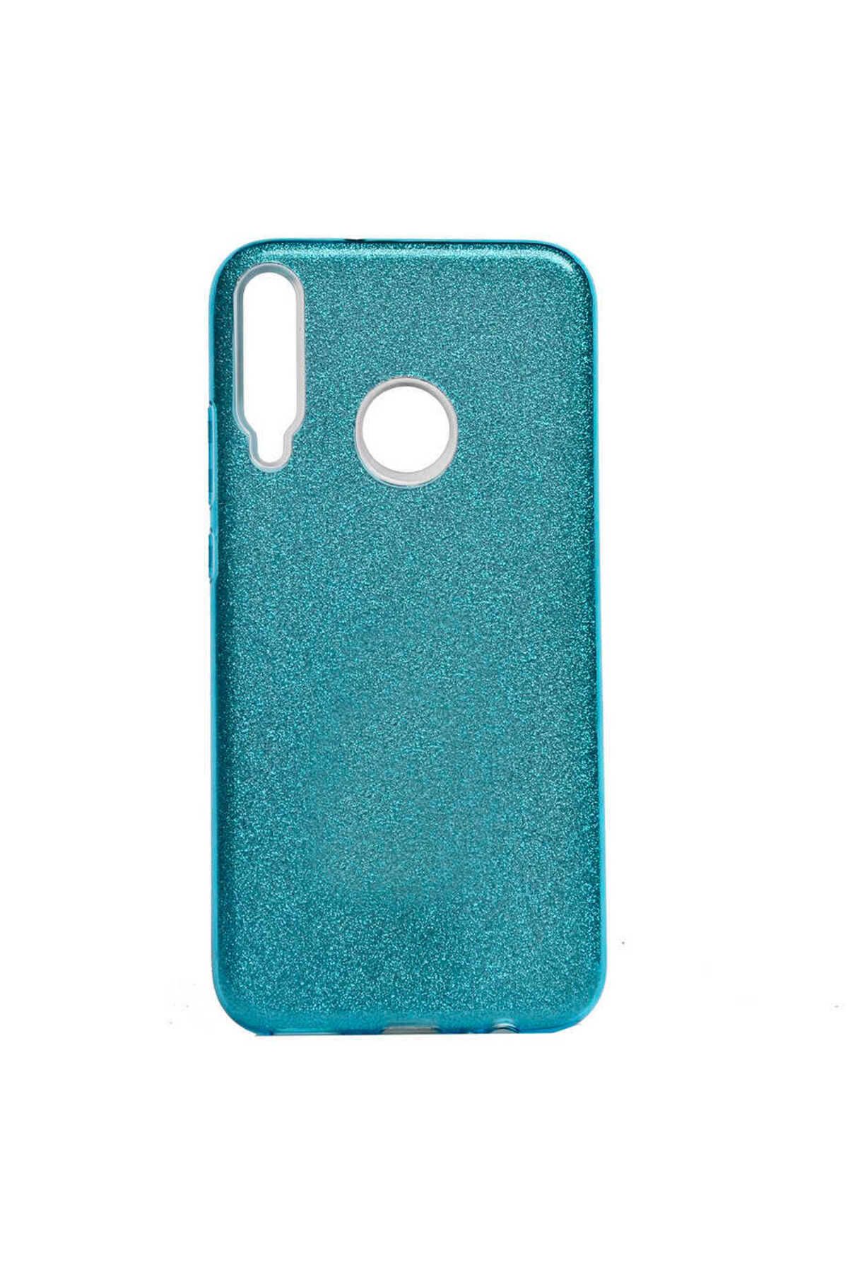 halkhouse Huawei P40 Lite E Kılıf Renkli Simli Parlak Şık Sert Kadın Kapak Shining Silikon