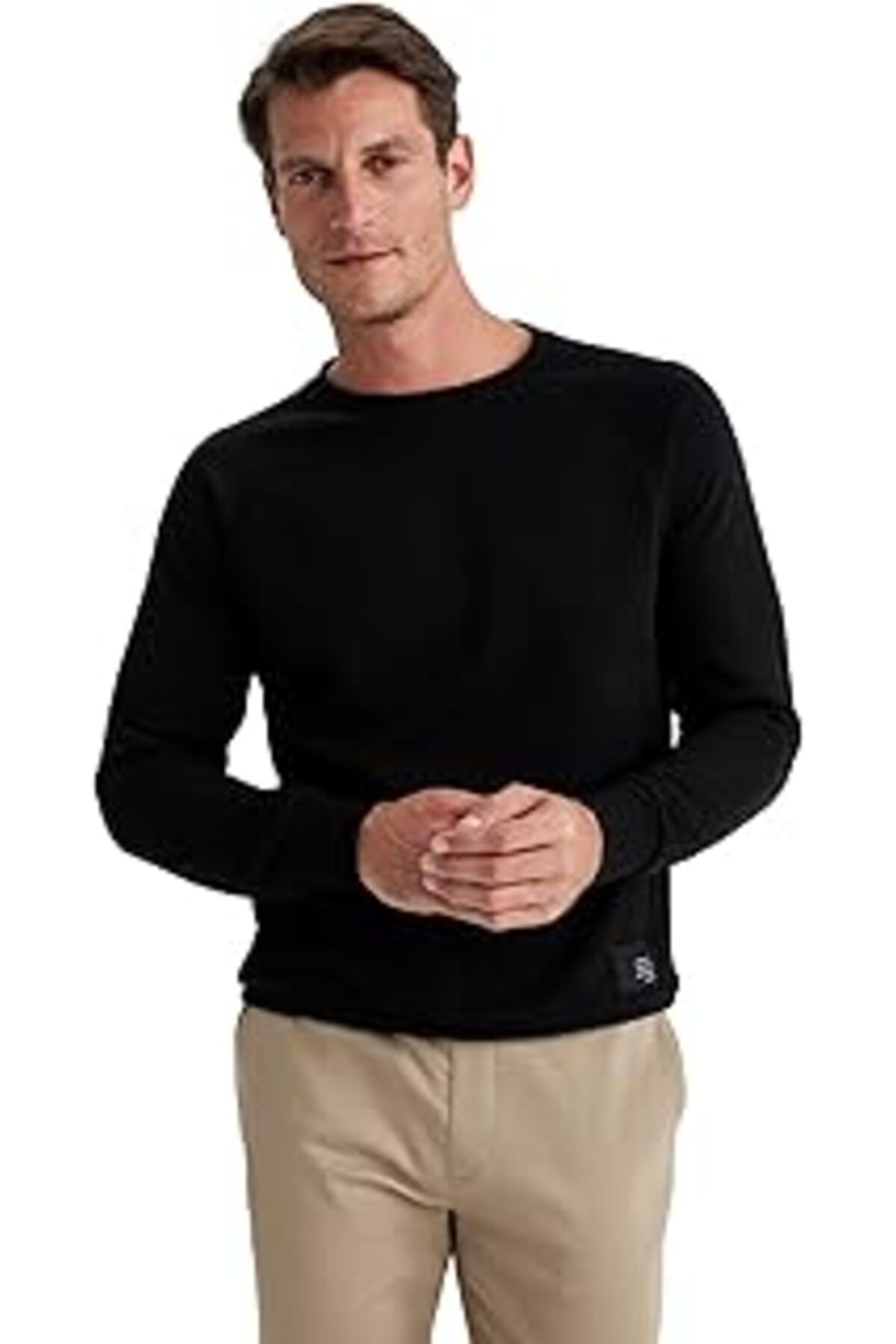 TBSProjects Defacto Regular Fit Basic Dokuma Etiketli Sweatshirt