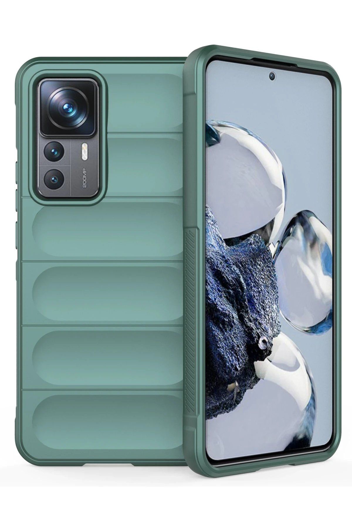 Toptan Bulurum Xiaomi Mi 12T Pro Kılıf Optimum Silikon - Koyu Yeşil