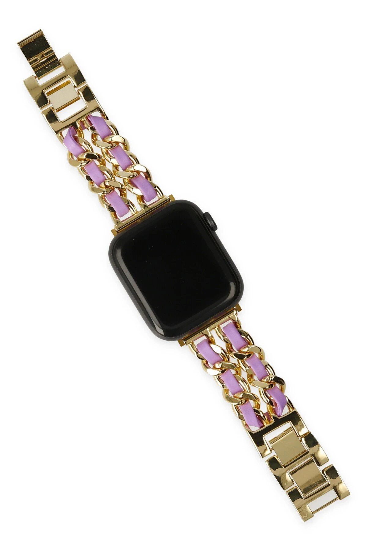 Toptan Bulurum Watch 22mm KR405 Metal Bakla Kordon - Lila