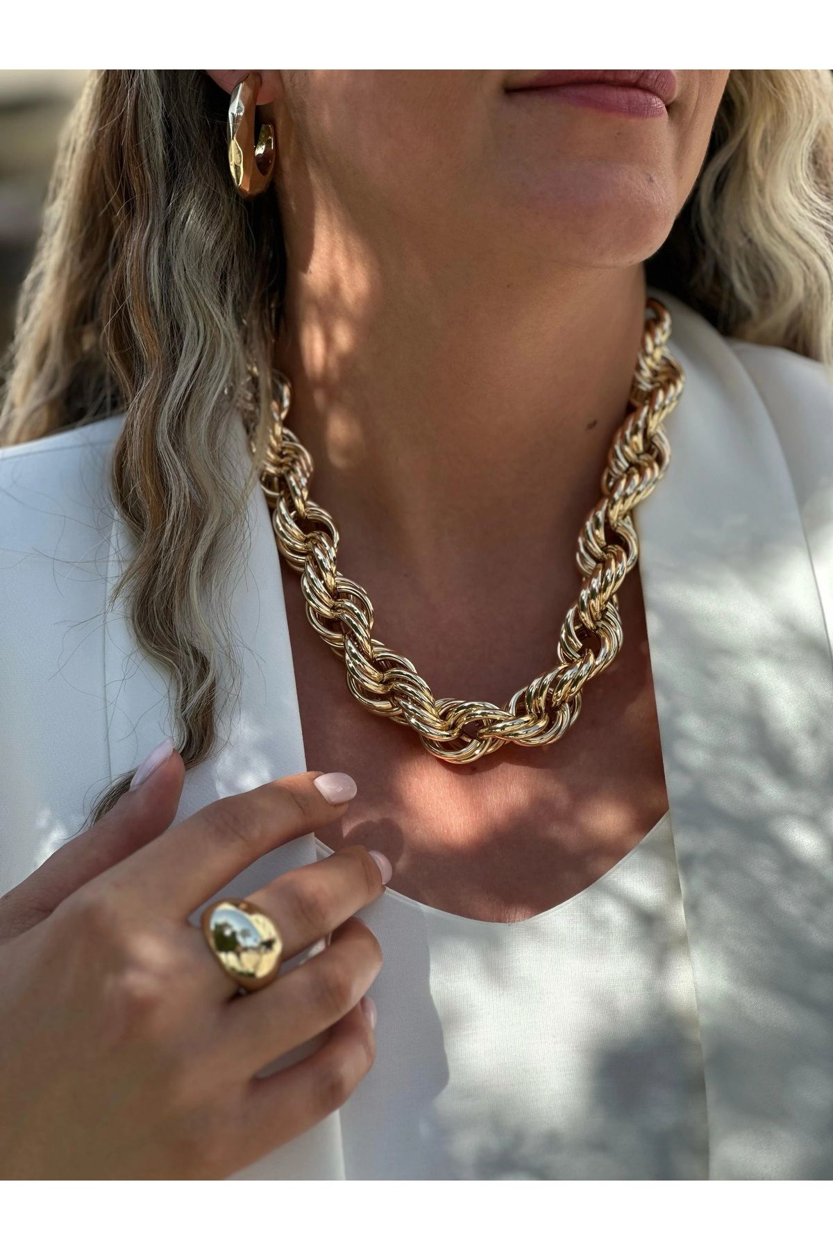 Trend Republic çelik kolye 14K gold
