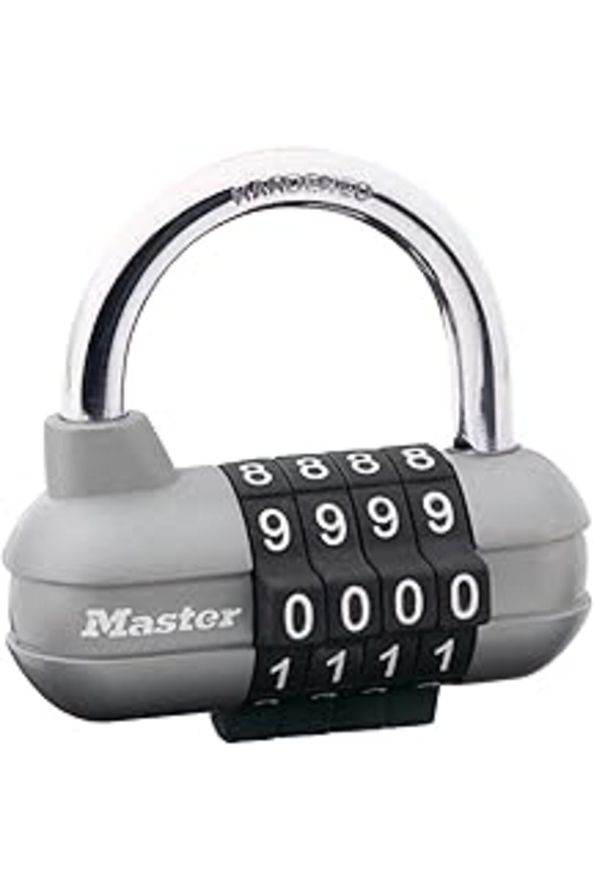 Qedii Master Lock 1520Eurd Şifre Kombinasyonlu Asma Kilit, Gri, 5,9 X 6,4 X 2,6 Cm